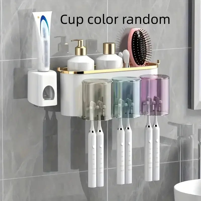 Toothbrush Rack | Wall Mount With Squeezer | PriceLows™