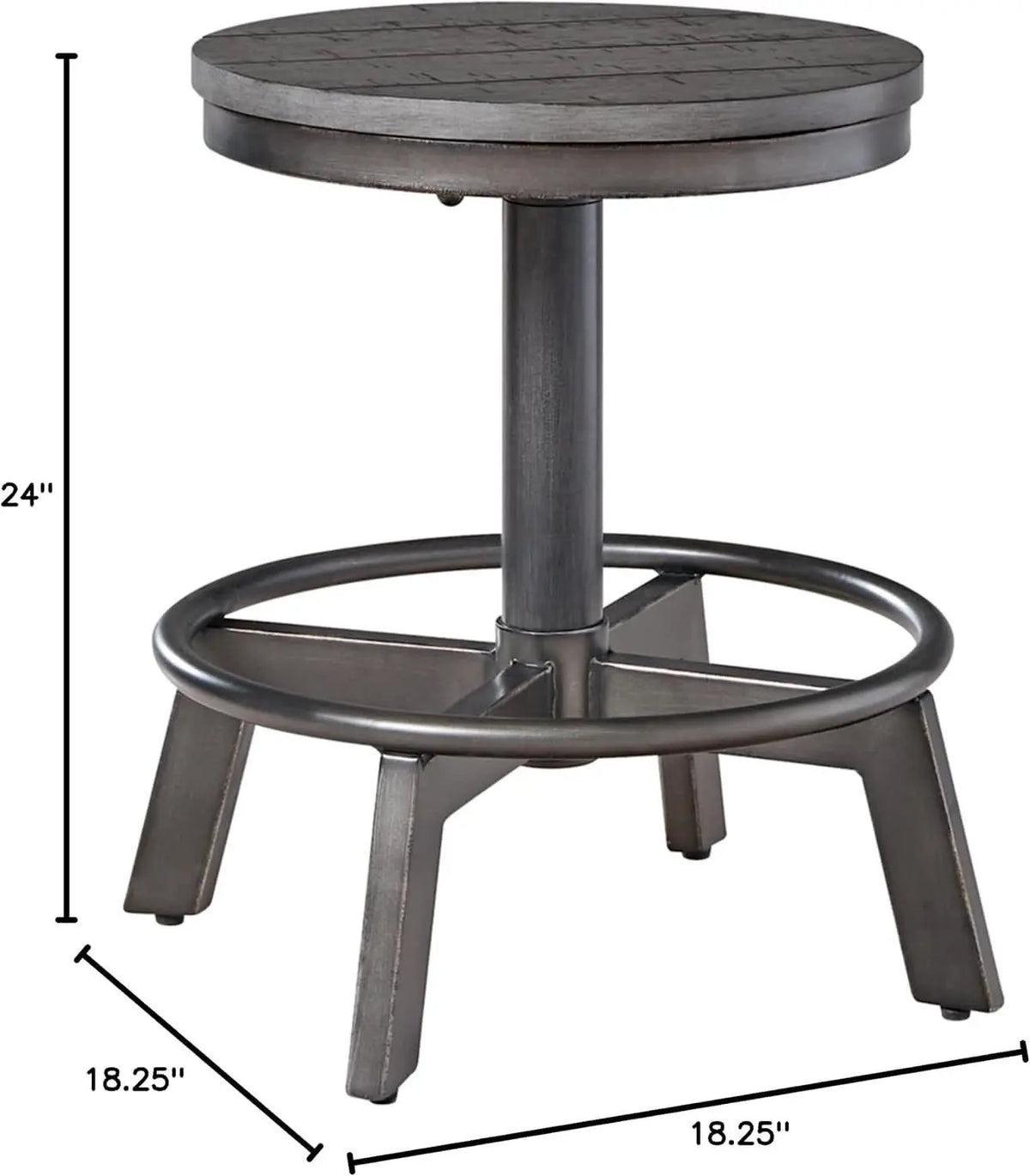 Torjin Gray Industrial Counter Height Stool Set of Two from PriceLows™