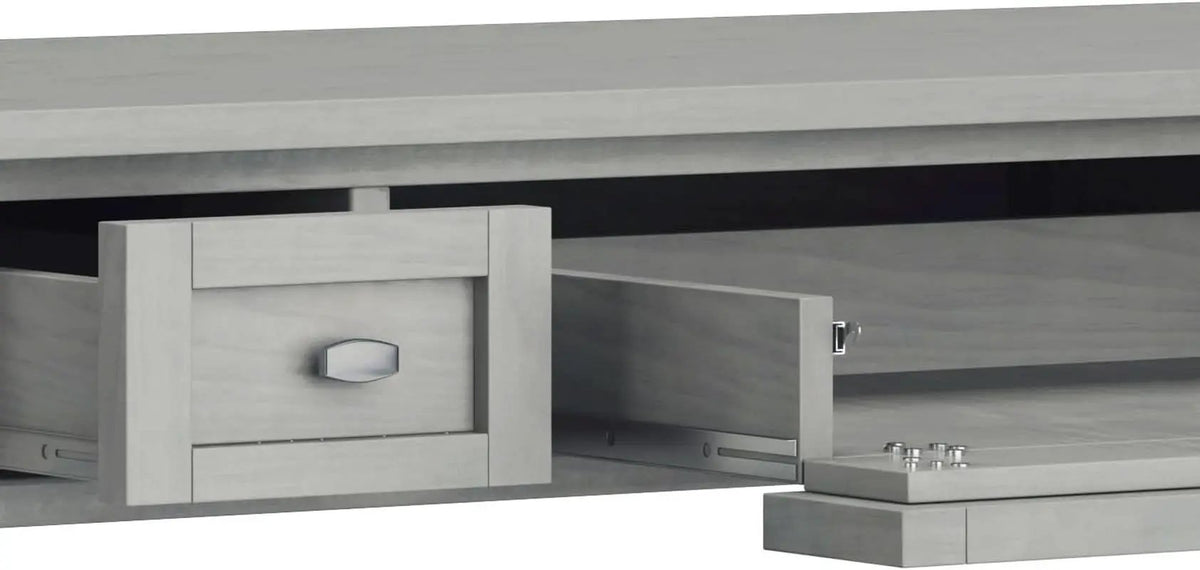 Transitional Solid Wood Writing Desk with Key Features from PriceLows™