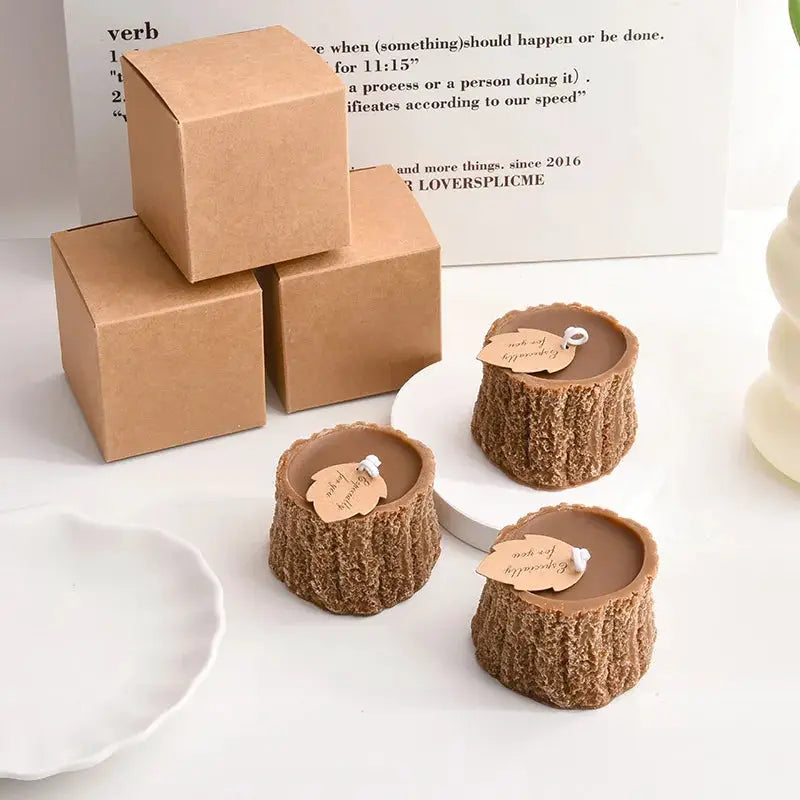 Tree Stump Scented Candle | 10 Hour Burn | PriceLows™