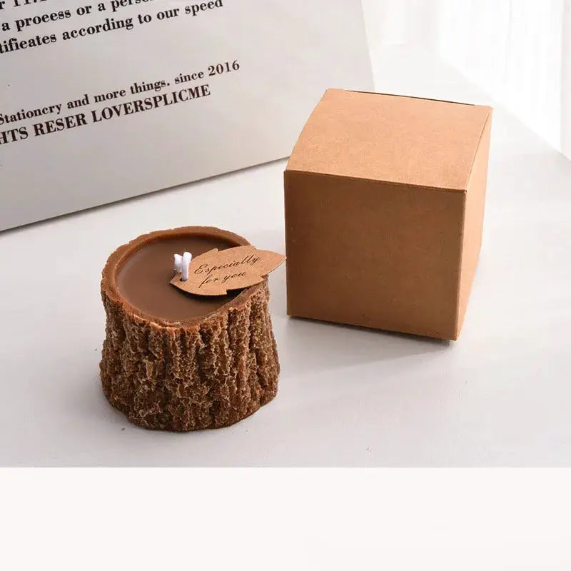 Tree Stump Scented Candle | 10 Hour Burn | PriceLows™