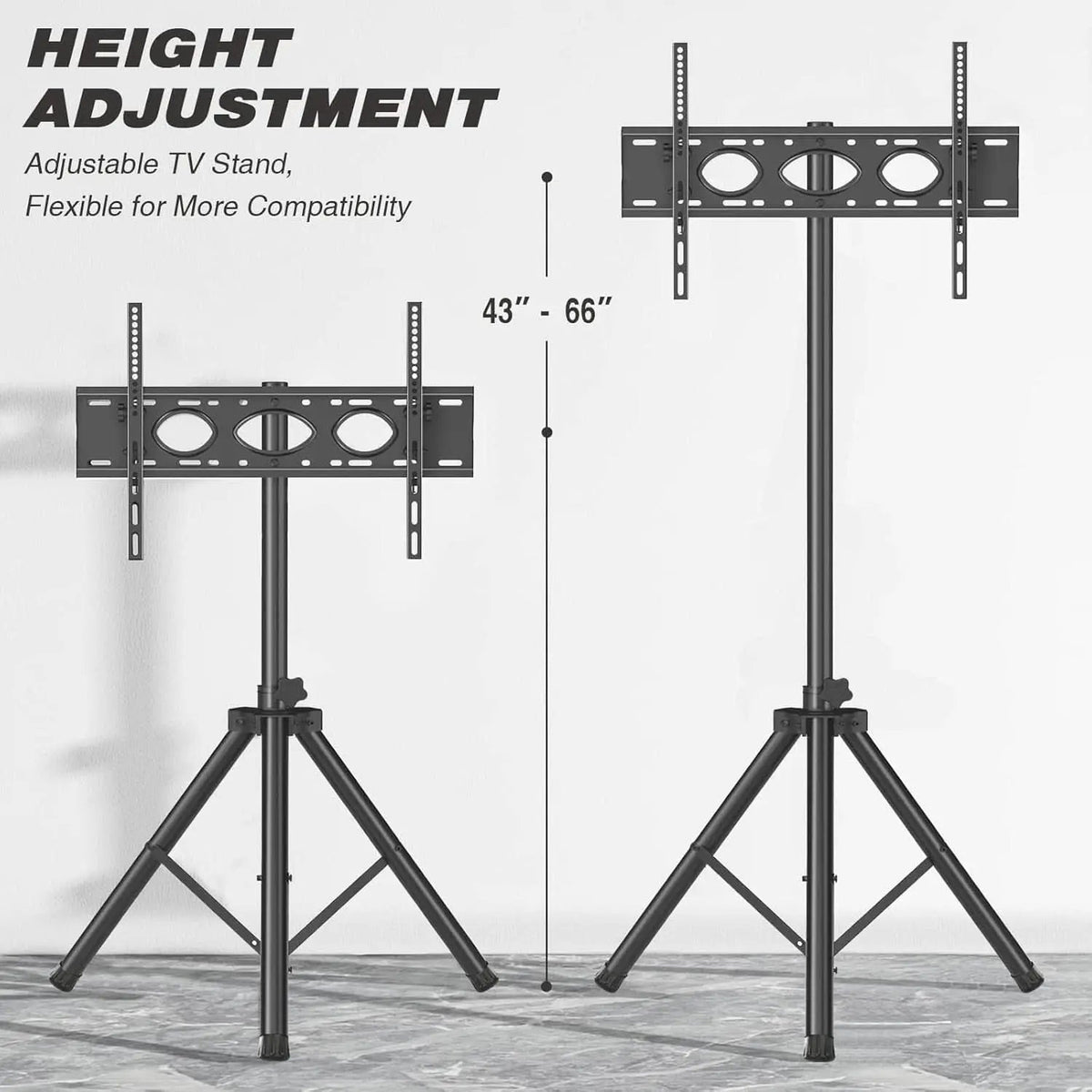 Tripod TV Stand For 23-75 Inch TVs Tilt 15 Degrees from PriceLows™