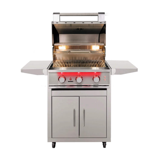 TrueFlame Built-In Stainless Steel Freestanding Gas Grills With Deluxe Cart | Stainless Steel | Outdoor Grill | Outdoor Living