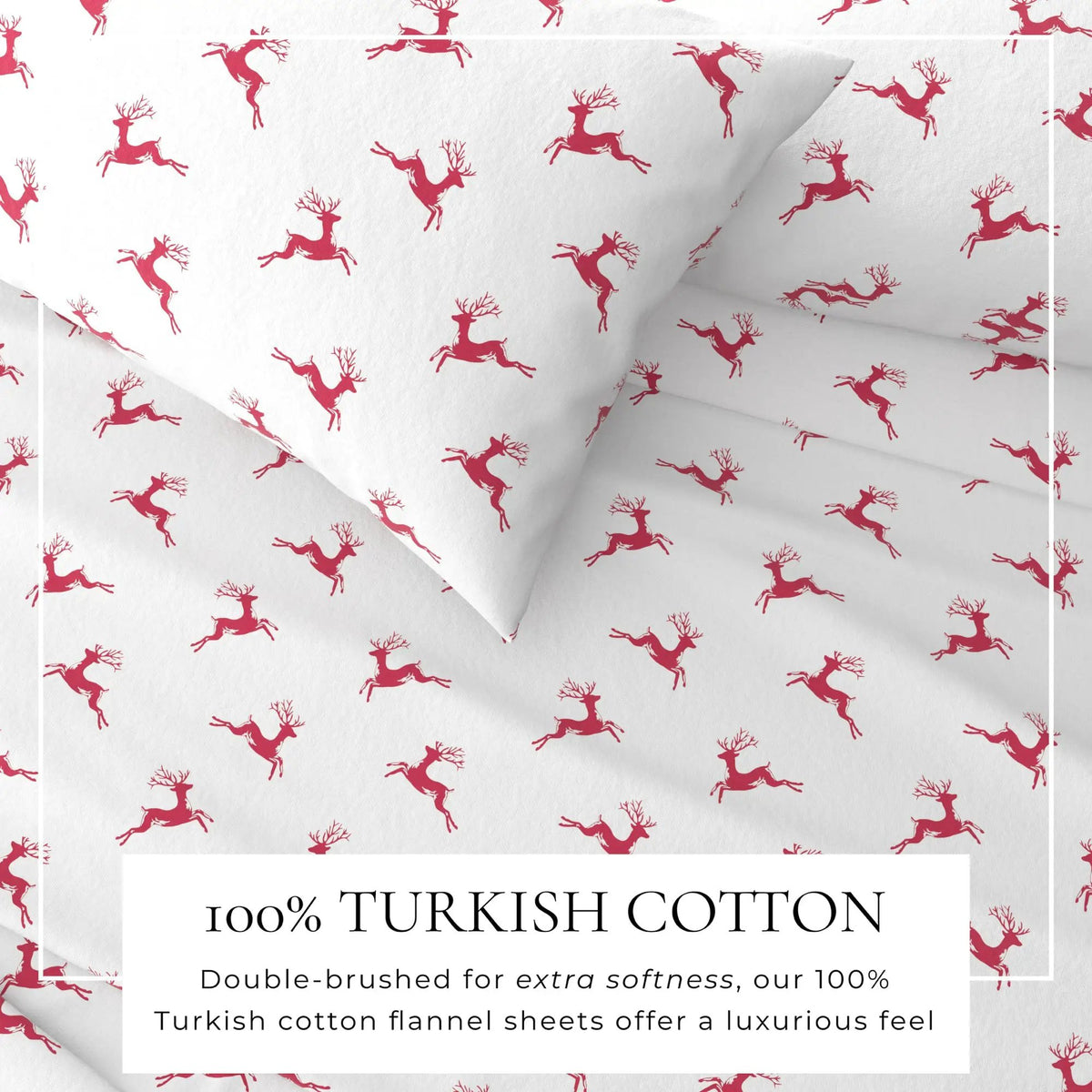 Turkish Cotton Christmas Flannel Sheet Set - Whittaker Collection from PriceLows™