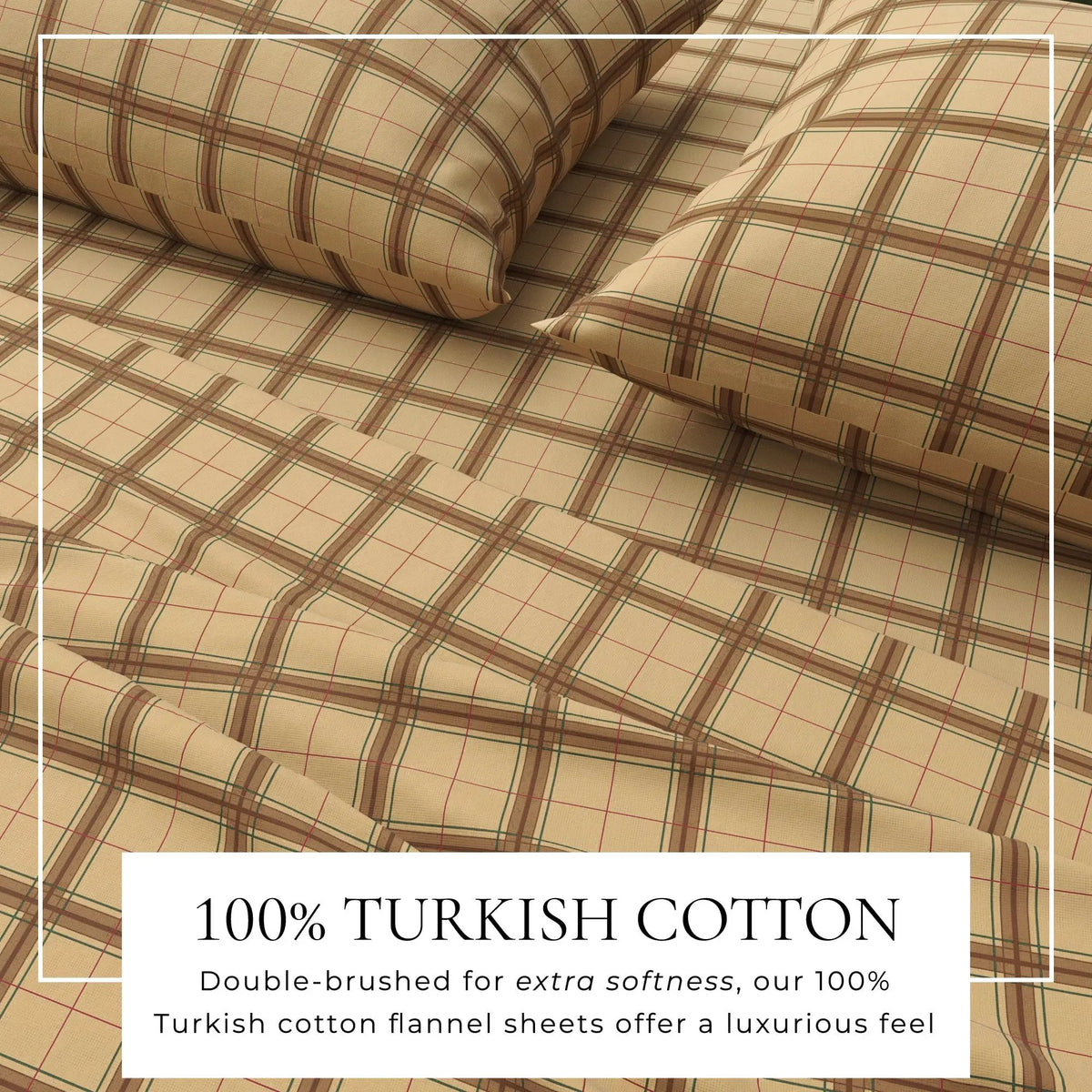Turkish Cotton Flannel Sheet Set - Plaid & Stripe Collection from PriceLows™