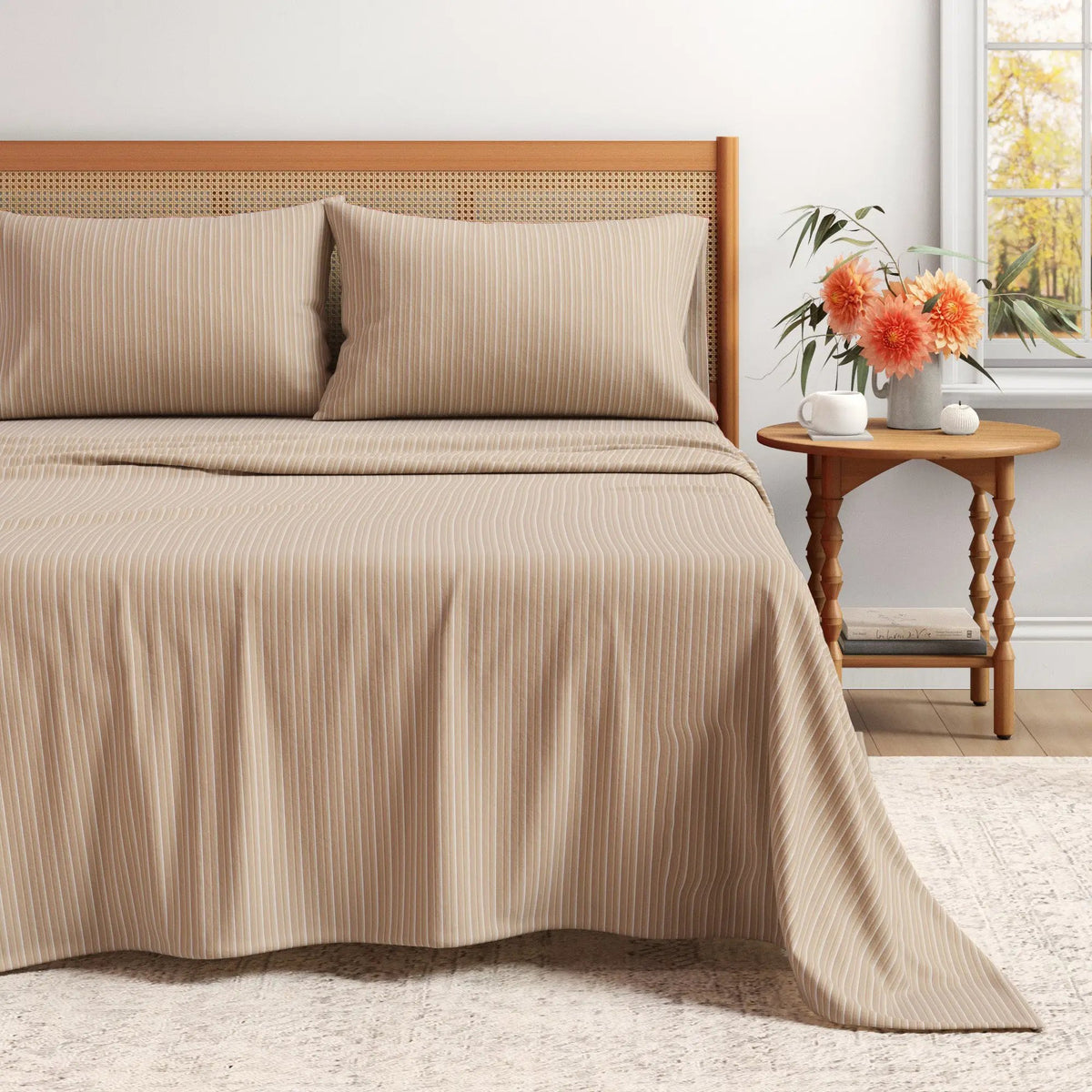Turkish Cotton Flannel Sheet Set - Plaid & Stripe Collection from PriceLows™