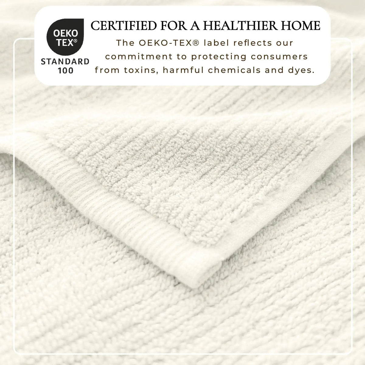 Turkish Cotton Ribbed 6-Piece Bath Towel Set - Georgiana Collection from PriceLows™