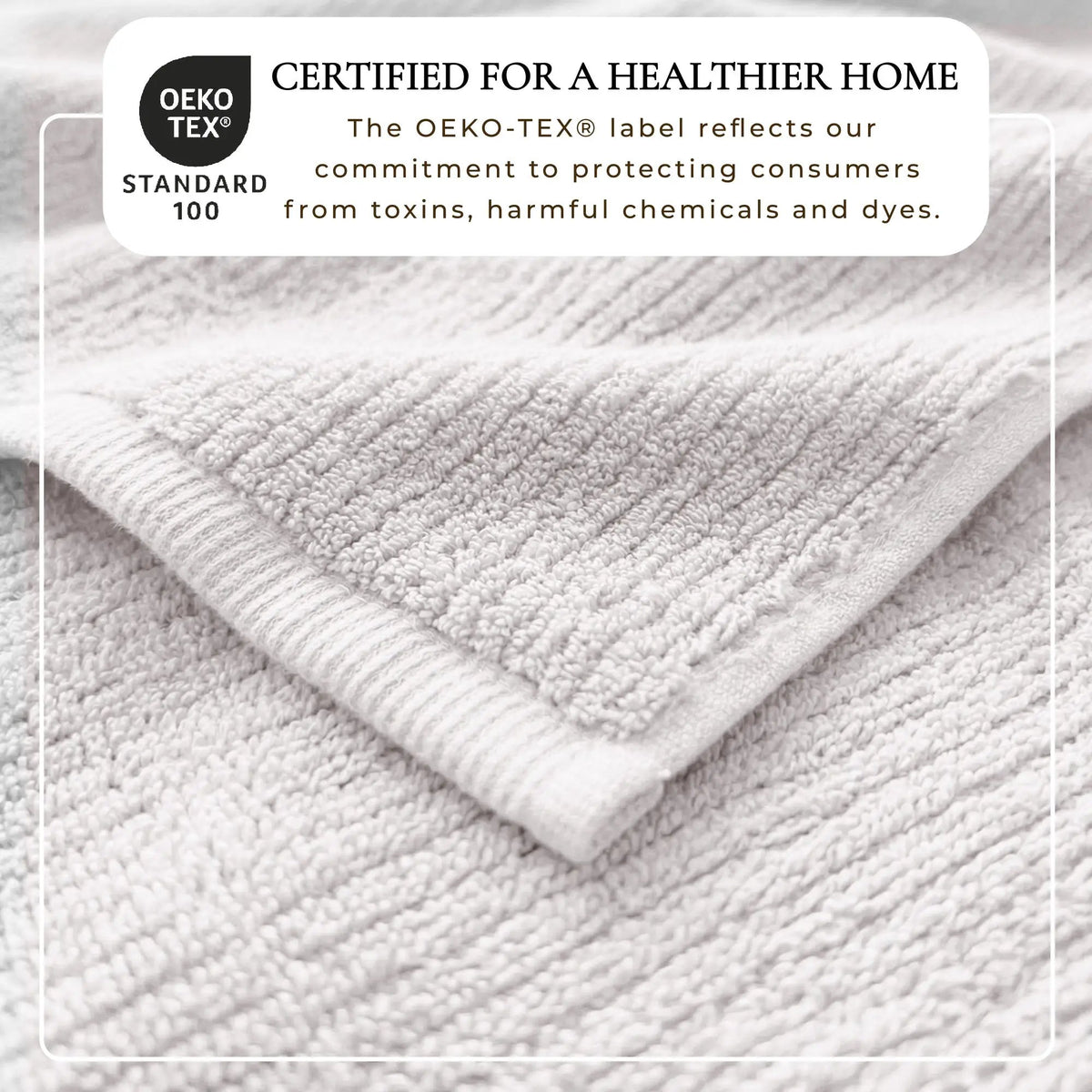 Turkish Cotton Ribbed 6-Piece Bath Towel Set - Georgiana Collection from PriceLows™