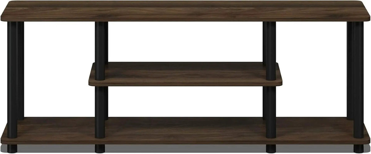 Turn-N-Tube 3-Tier TV Stand 50-Inch TVs No Tools Assembly Columbia Walnut Black from PriceLows™