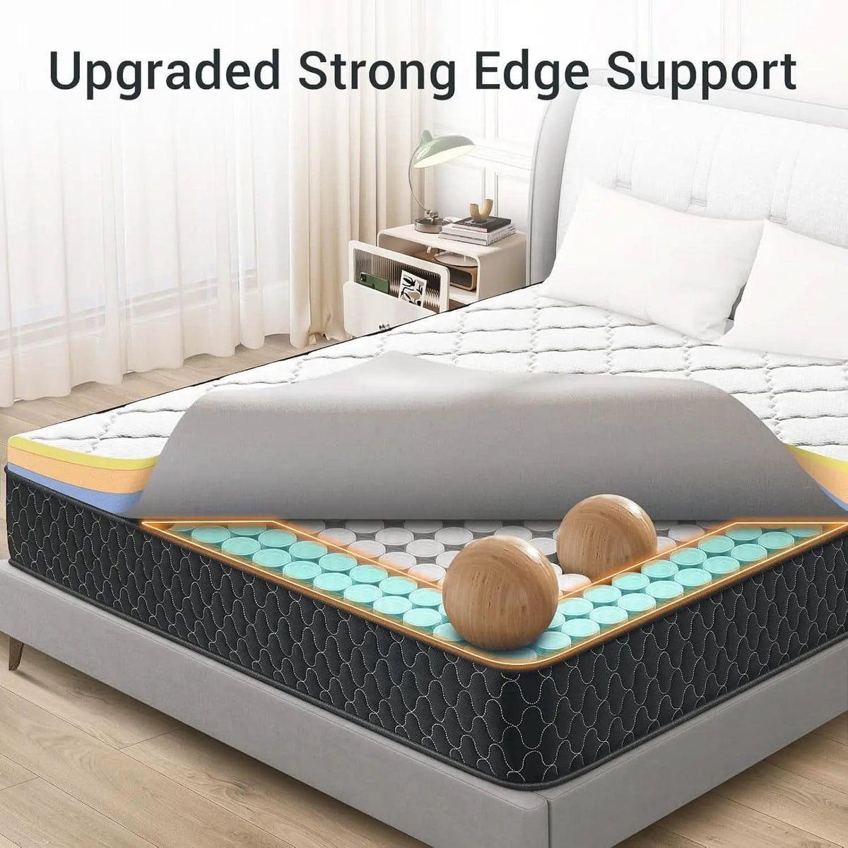 TwelveInch Fullsize MemoryFoam Mattress With Springs from PriceLows™