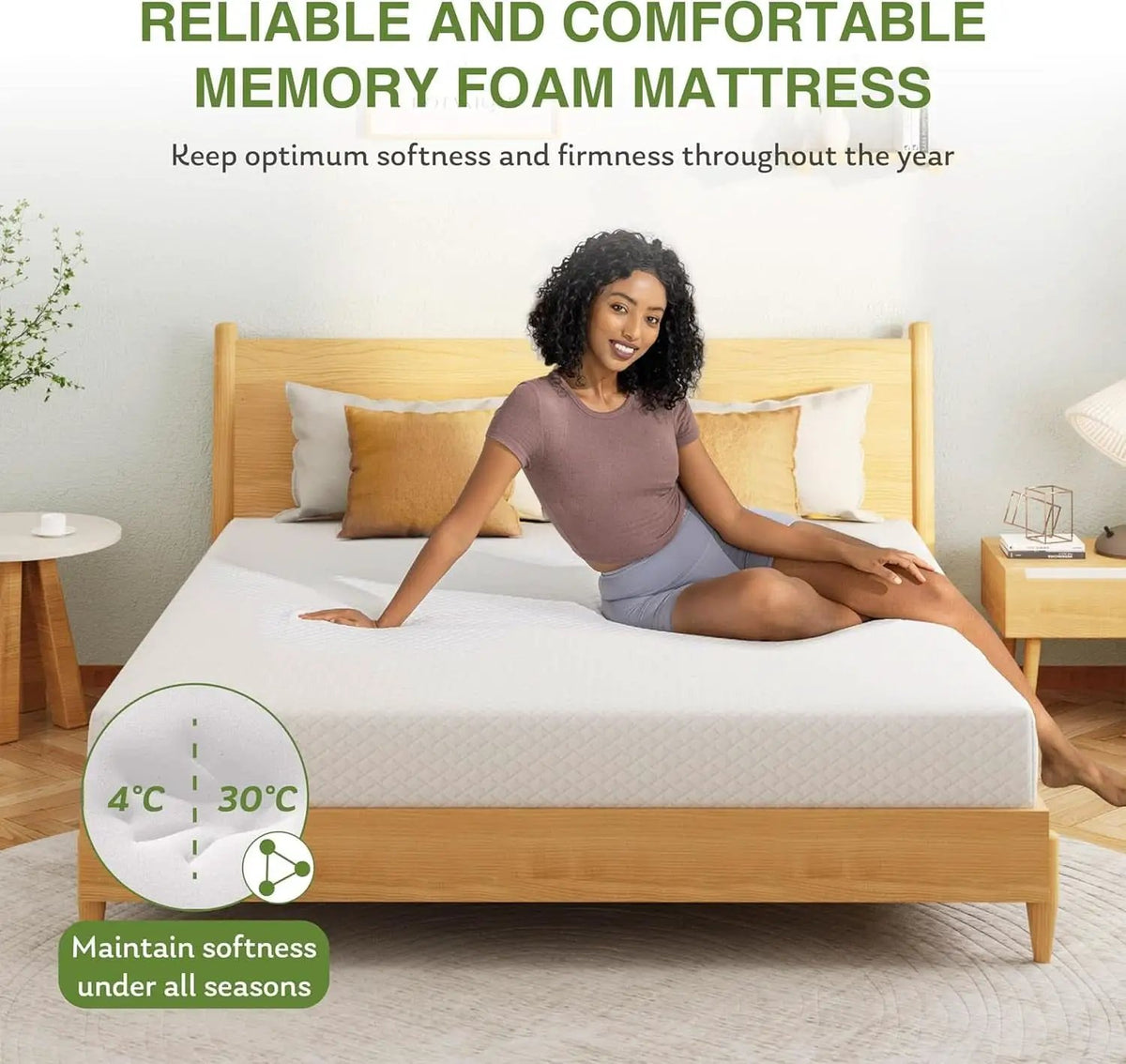 Twin 6 Inch Memory Foam Mattress Certipur US Certified from PriceLows™