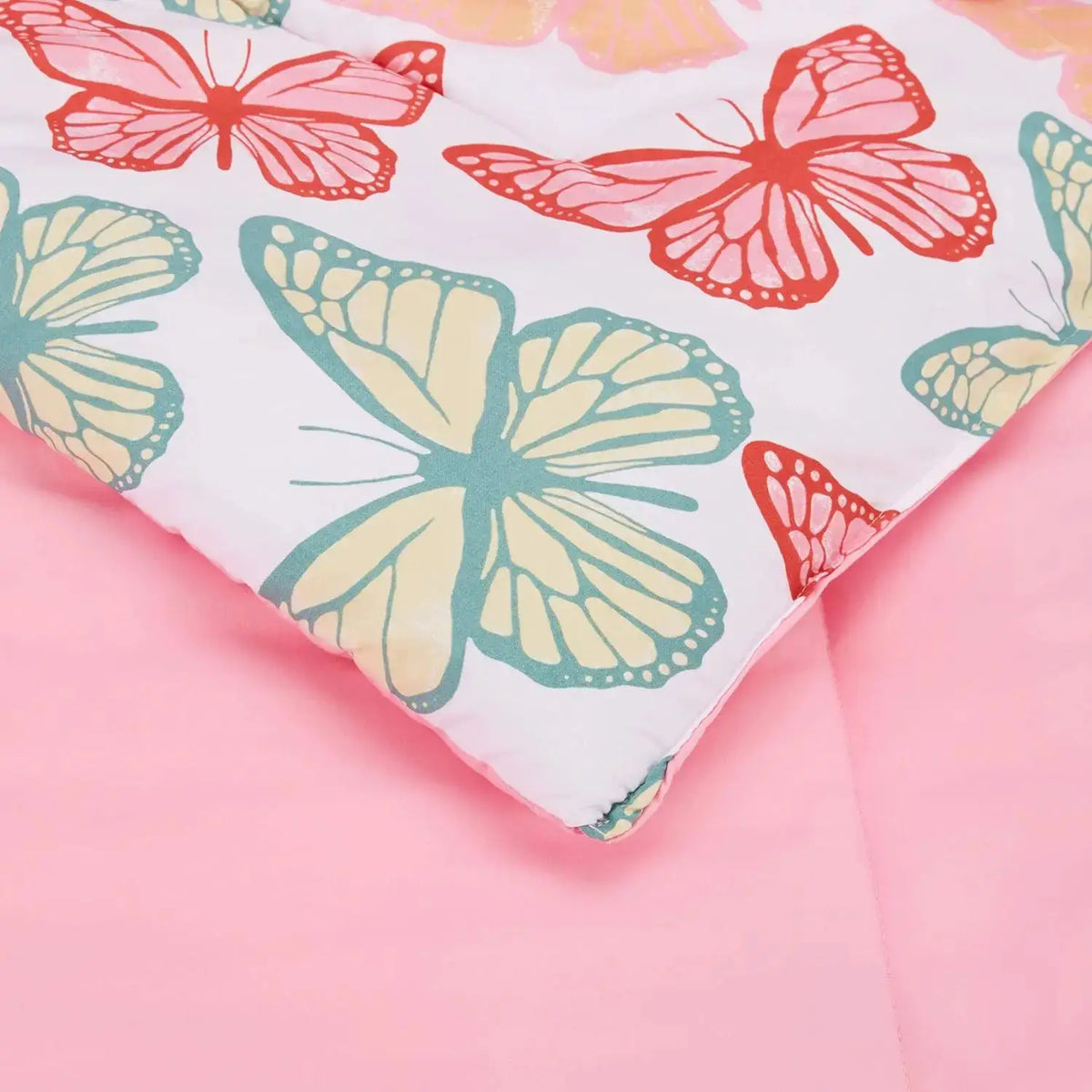 Twin Butterfly Bedding Set for Kids, Soft Microfiber Bed-in-a-Bag with Comforter and Sheets from PriceLows™