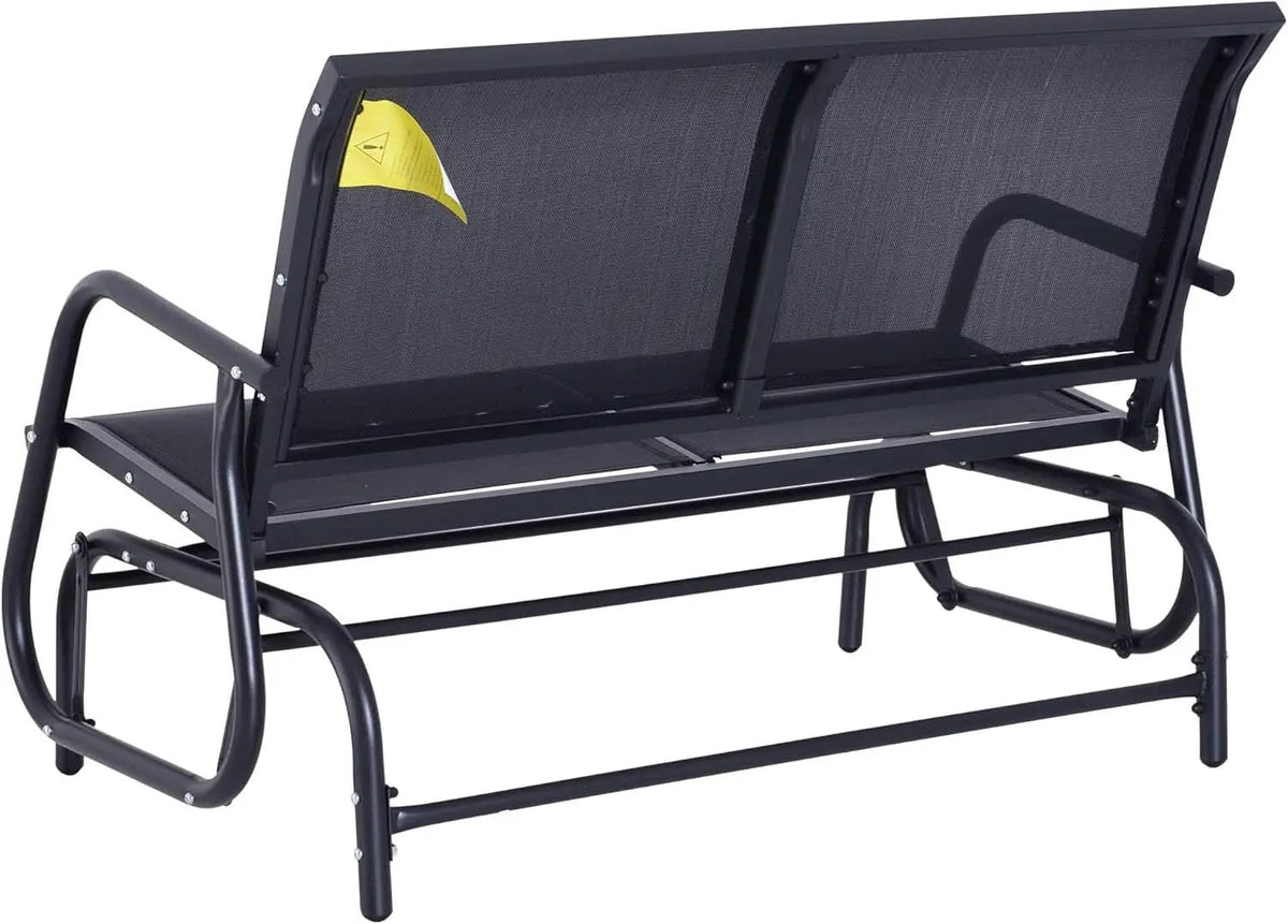 Two Person Outdoor Glider Bench with Steel Frame from PriceLows™