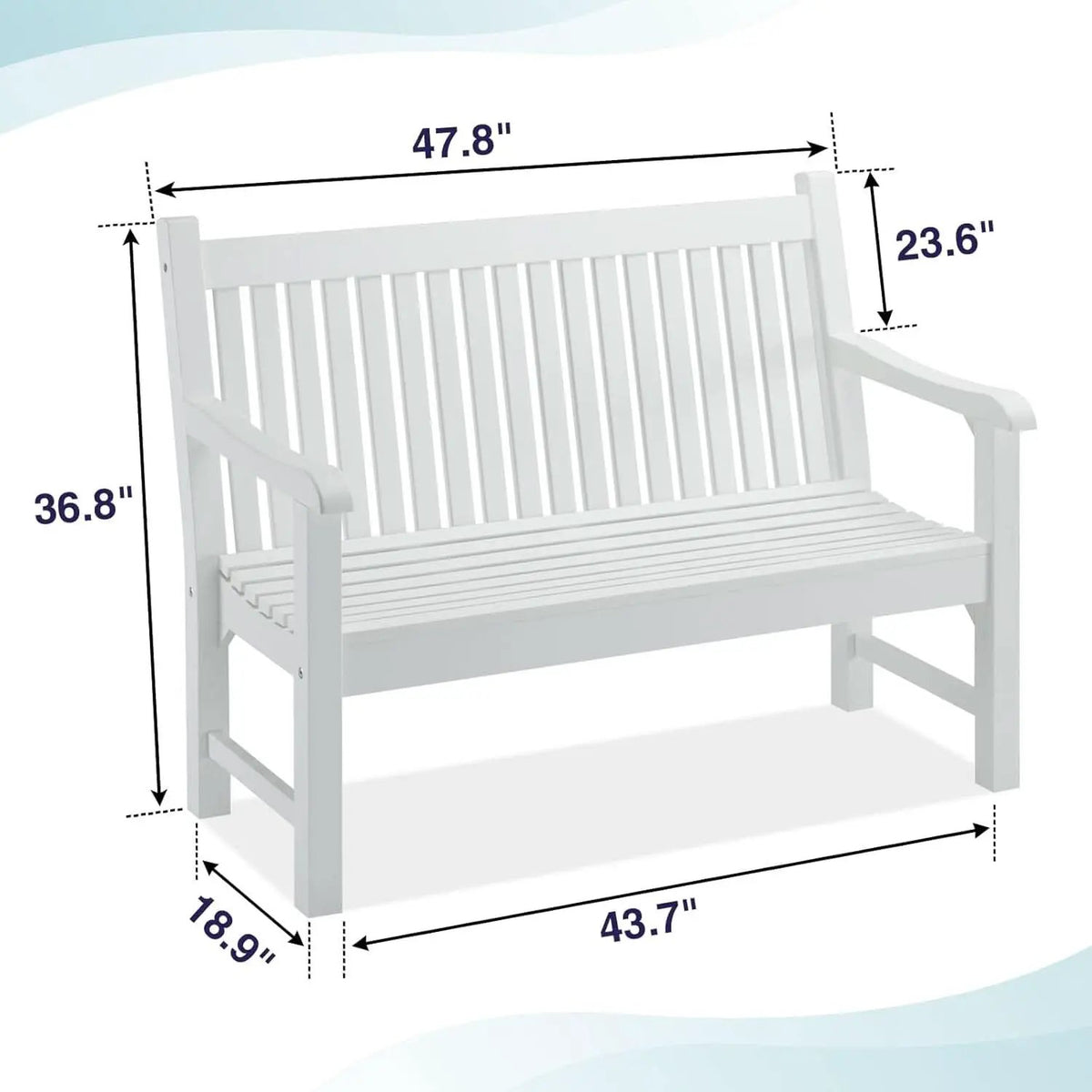Two Person Weatherproof Poly Lumber Outdoor Bench Seating from PriceLows™