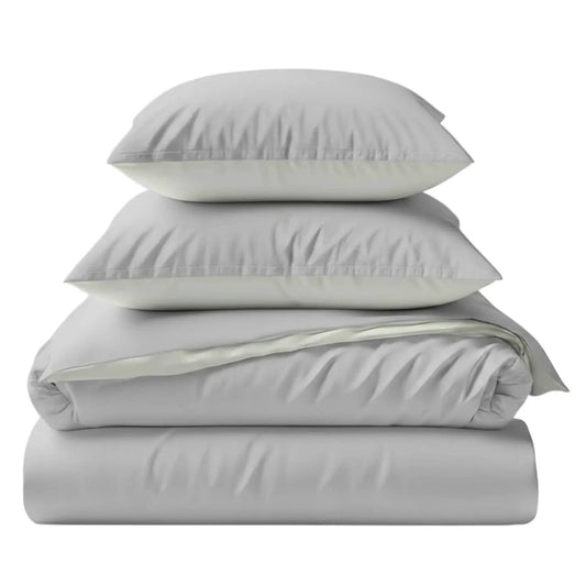 Two-Tone Bamboo Viscose Duvet Cover + 2 Shams Set