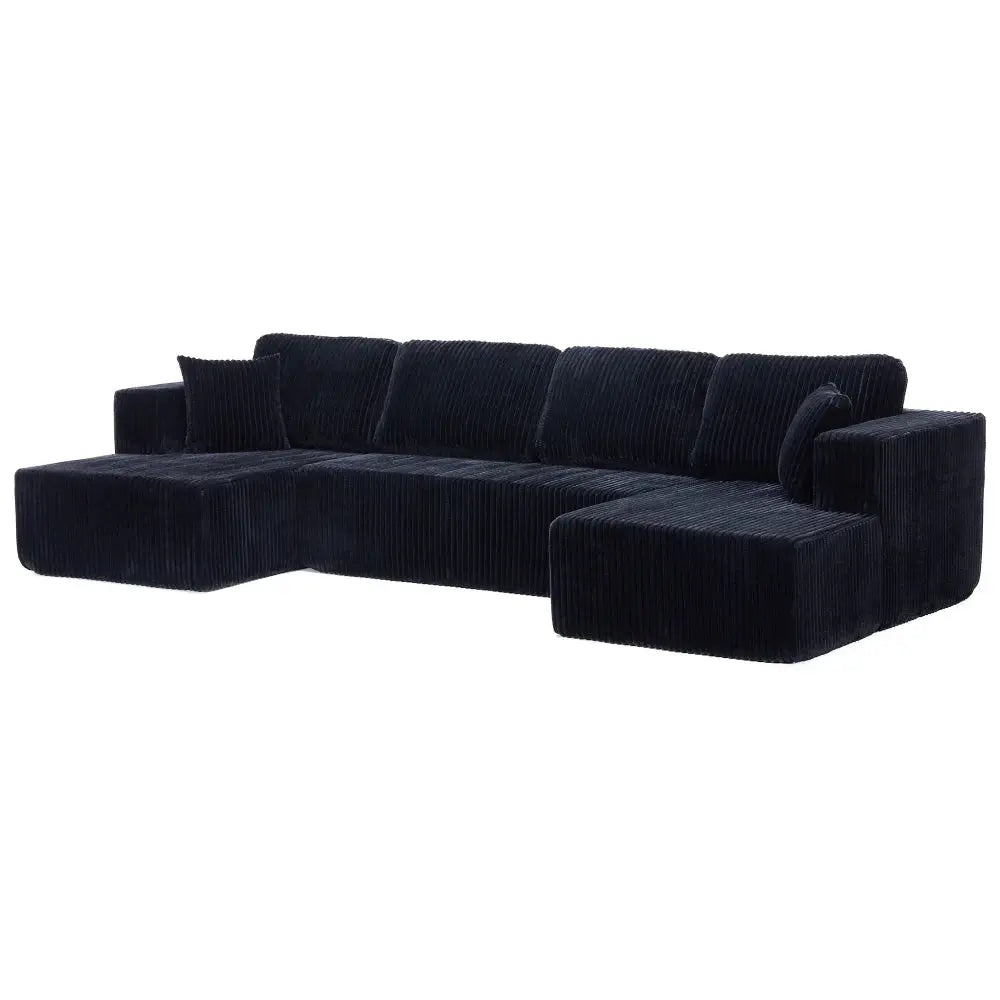 U Shape Modular Sectional Sofa | Corduroy | Sleeper Sofa | Width 2000-2400mm from PriceLows™