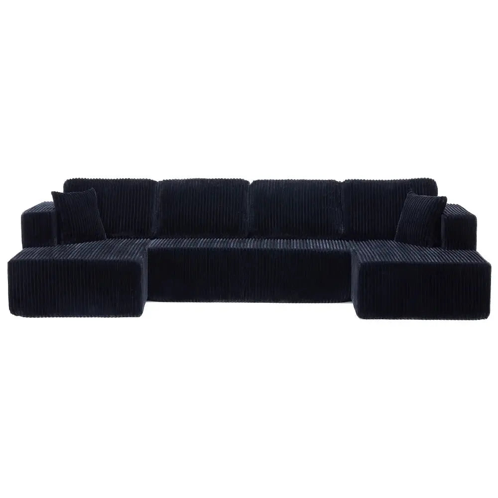 U Shape Modular Sectional Sofa | Corduroy | Sleeper Sofa | Width 2000-2400mm from PriceLows™