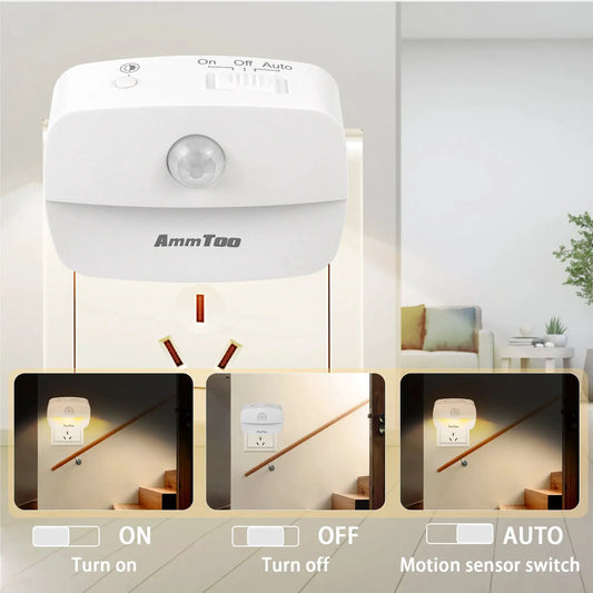 LED Night Light | PIR Motion Sensor | US EU Plug 110V 240V | No Variants from PriceLows™