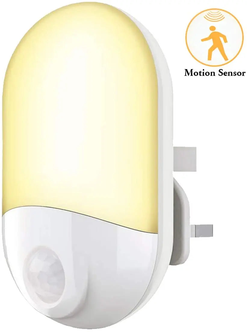 Smart Night Light | PIR Motion Sensor | US EU UK Plug Types | Bulbs Included