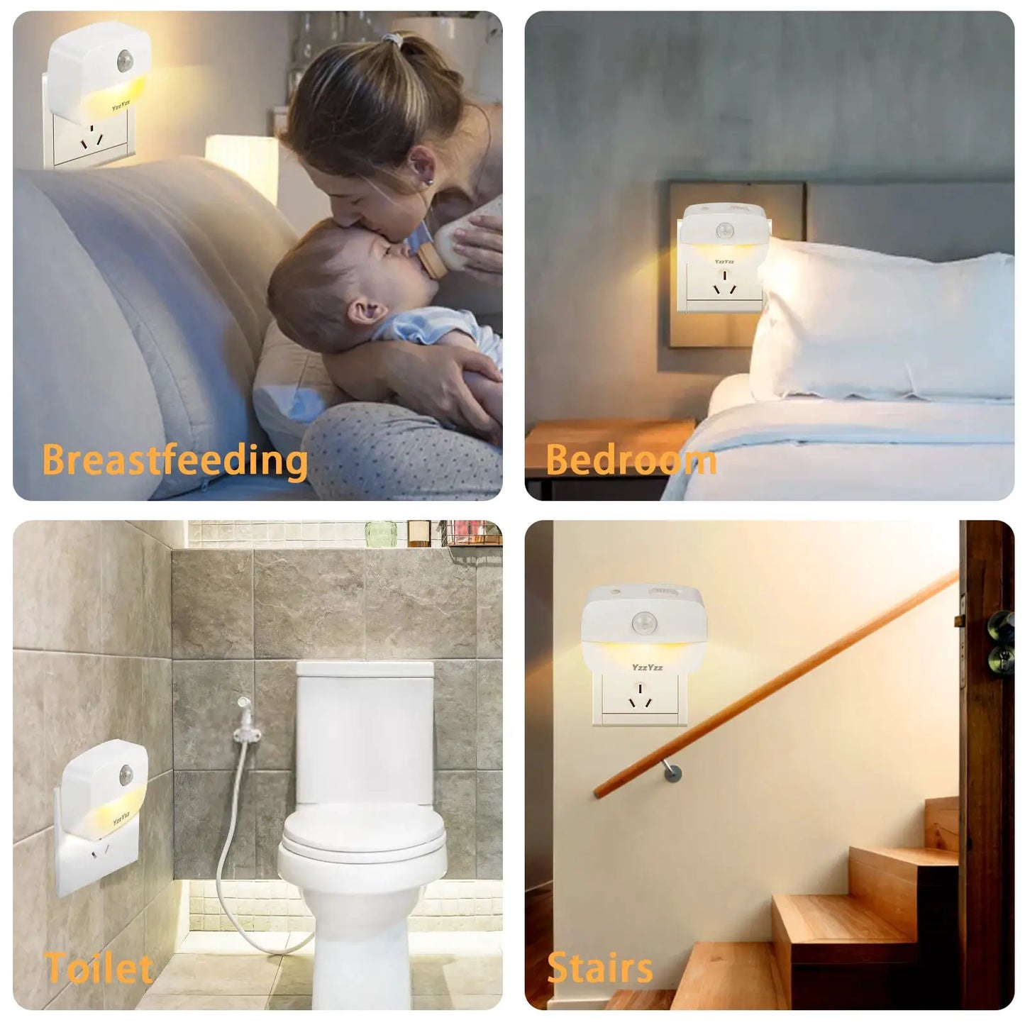 LED Night Light | PIR Motion Sensor | US EU Plug 110V 240V | No Variants from PriceLows™