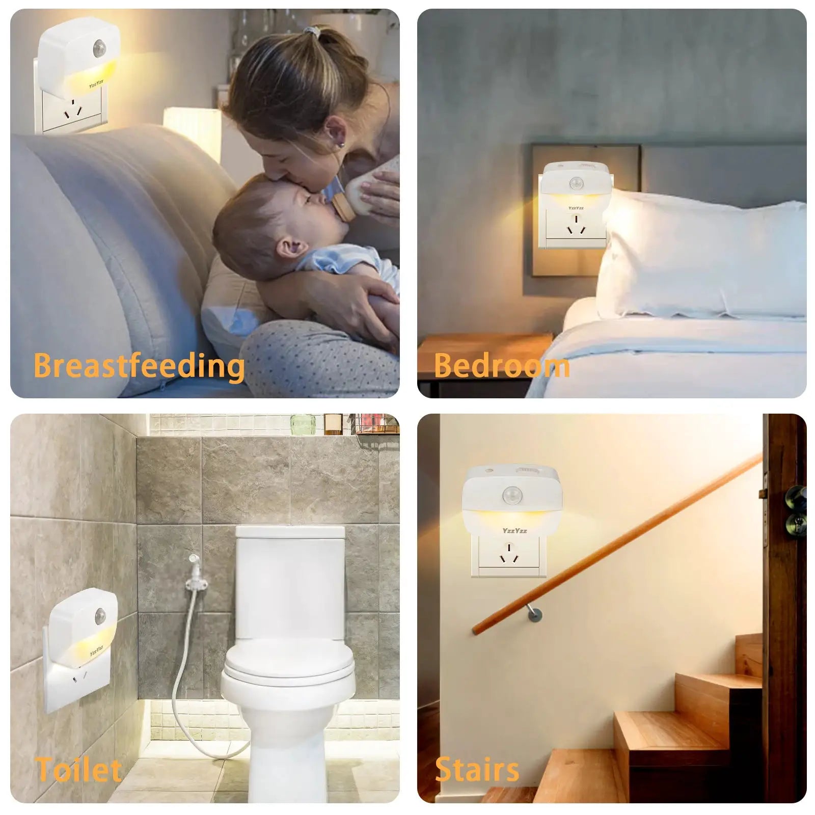 LED Night Light | PIR Motion Sensor | US EU Plug 110V 240V | No Variants from PriceLows™