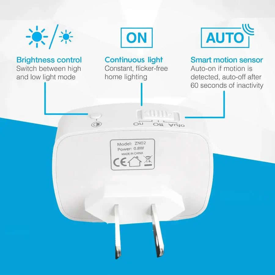 LED Night Light | PIR Motion Sensor | US EU Plug 110V 240V | No Variants from PriceLows™