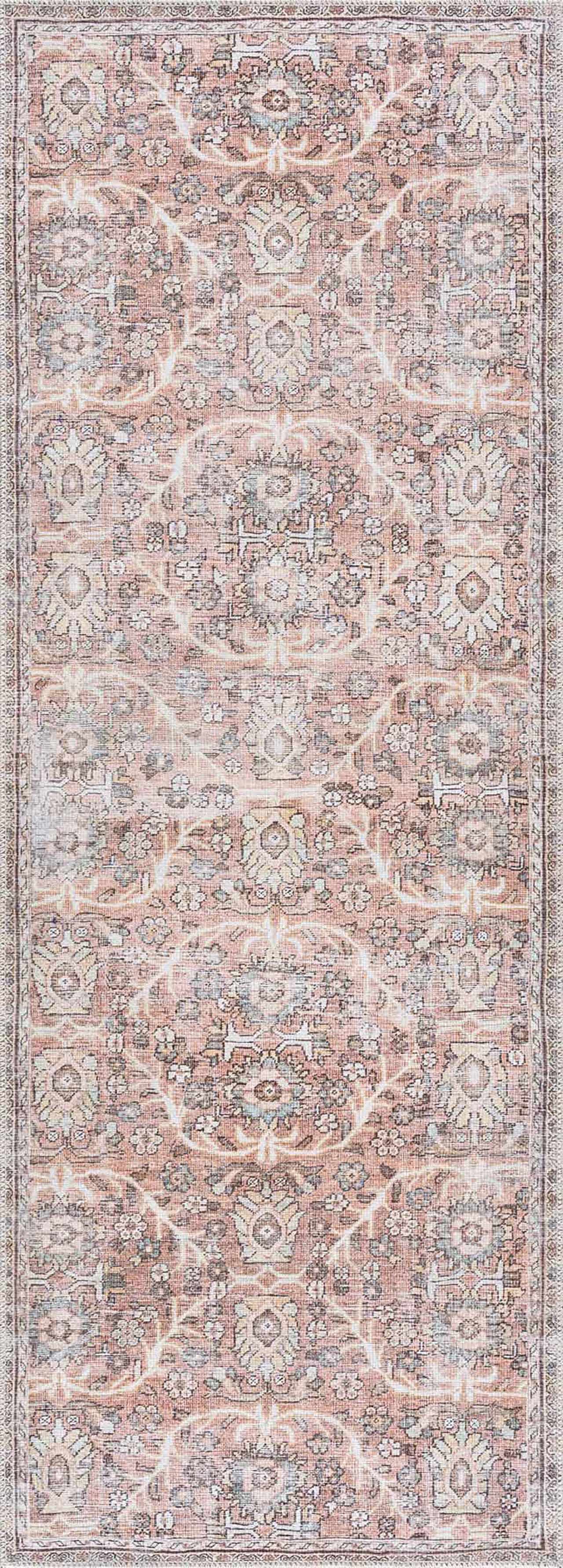 Urpi Rose & Brown Washable Area Rug from PriceLows™