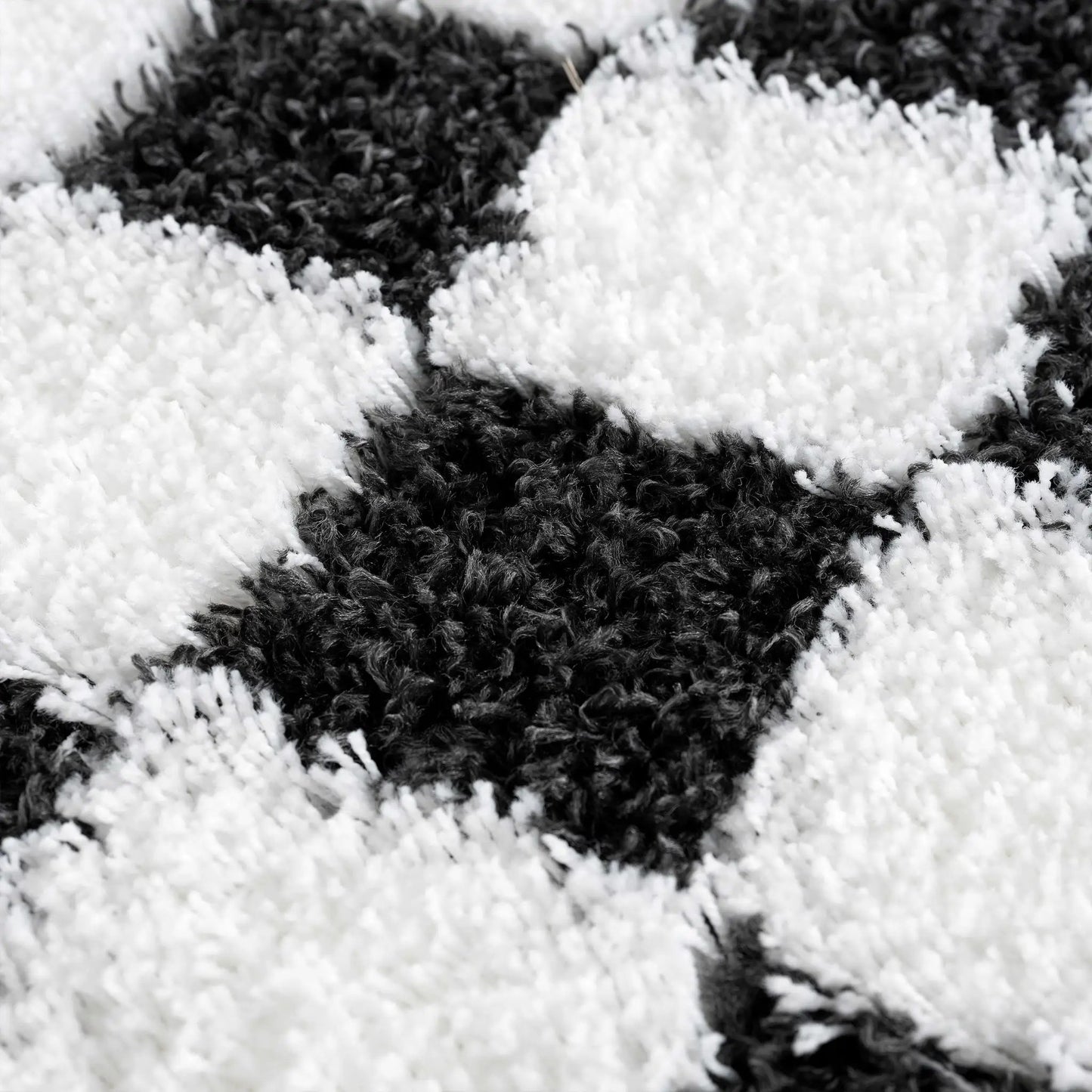 Atira Black & White Checkered Area Rug from PriceLows™
