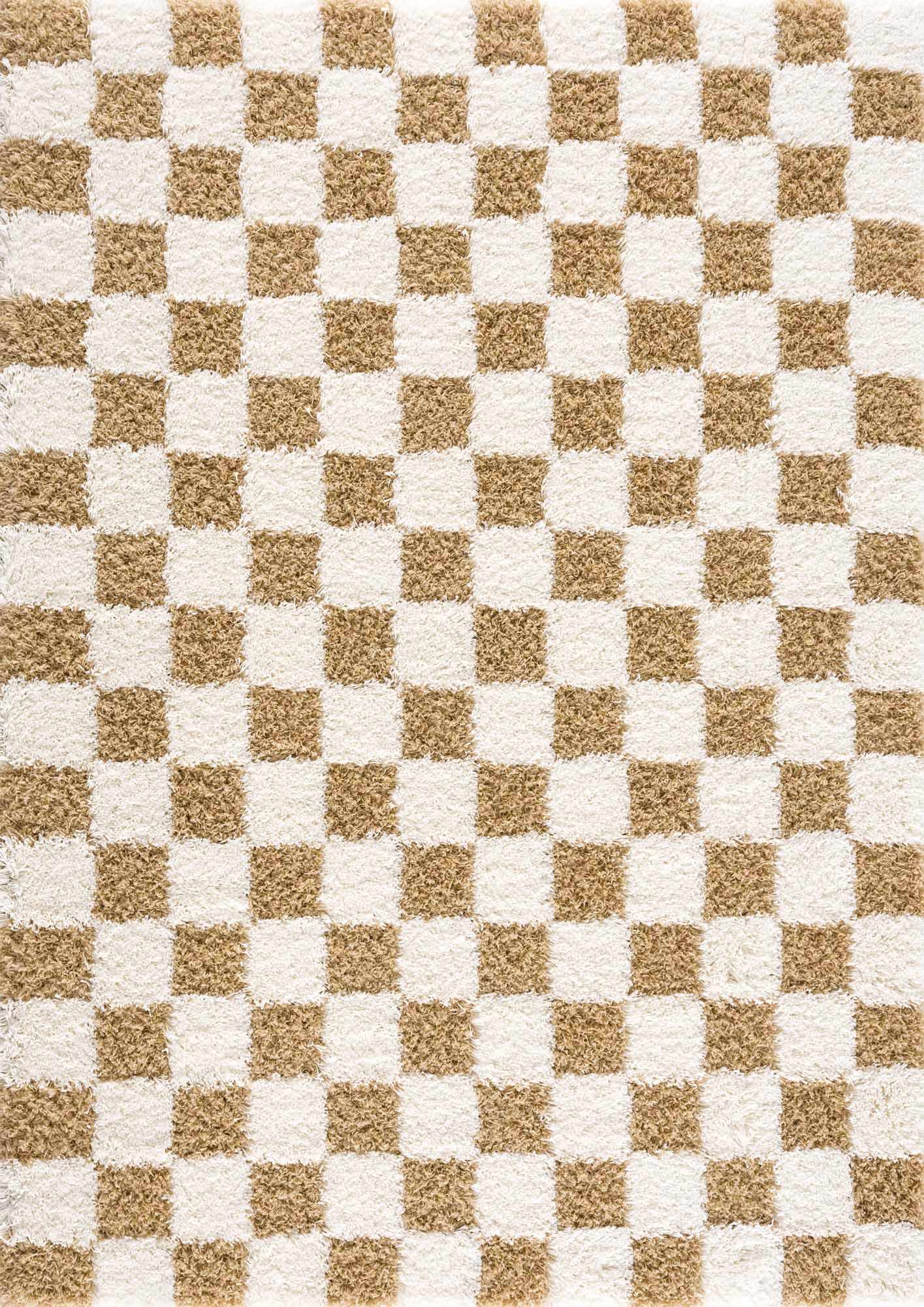 Atira Mustard Checkered Area Rug from PriceLows™