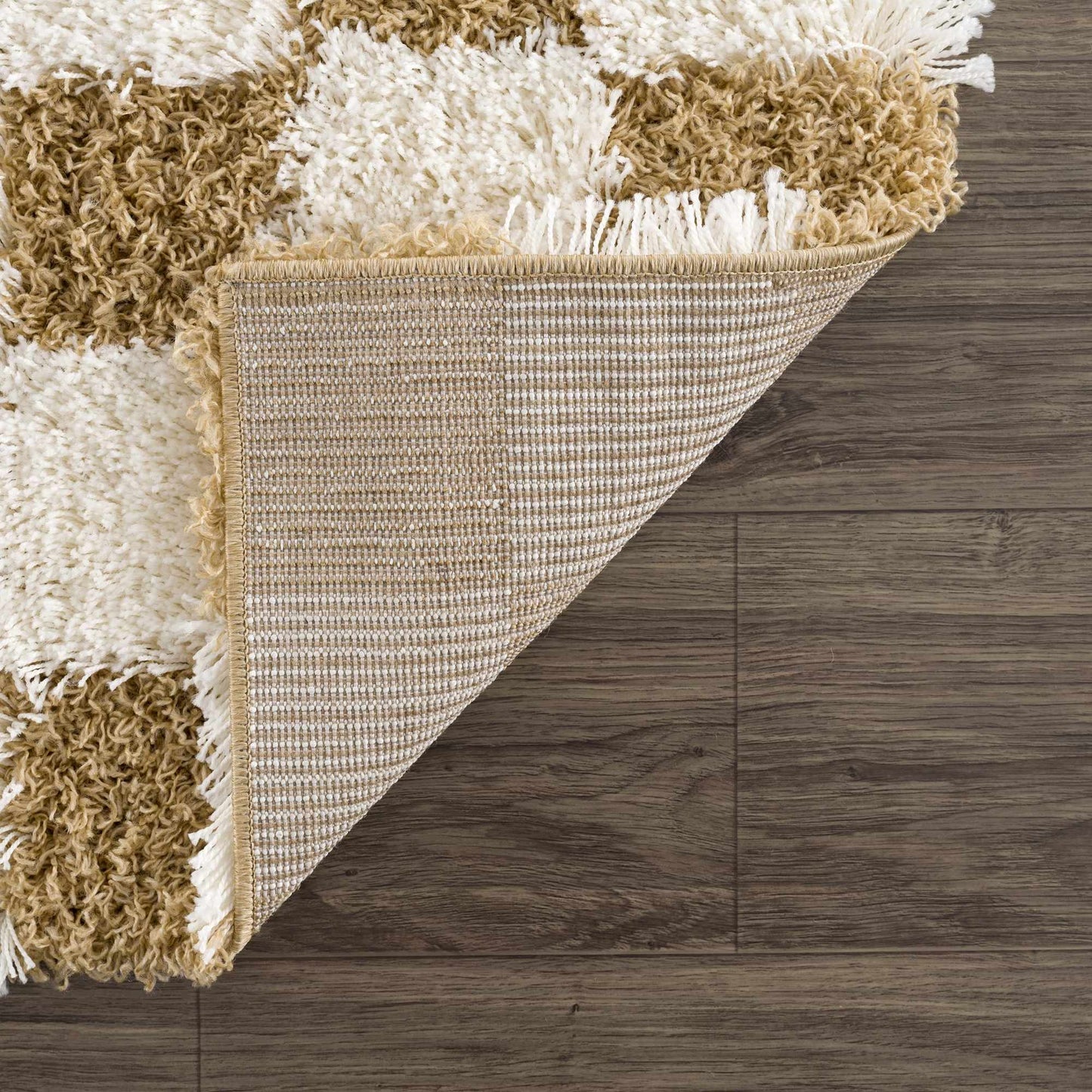 Atira Mustard Checkered Area Rug from PriceLows™