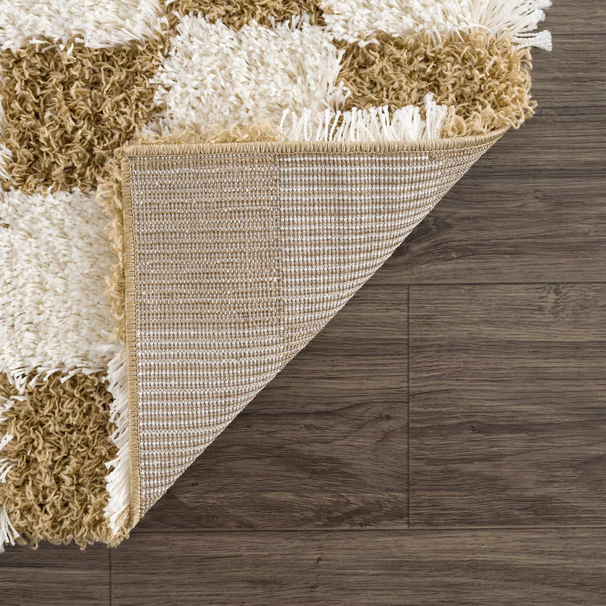 Atira Mustard Checkered Area Rug from PriceLows™