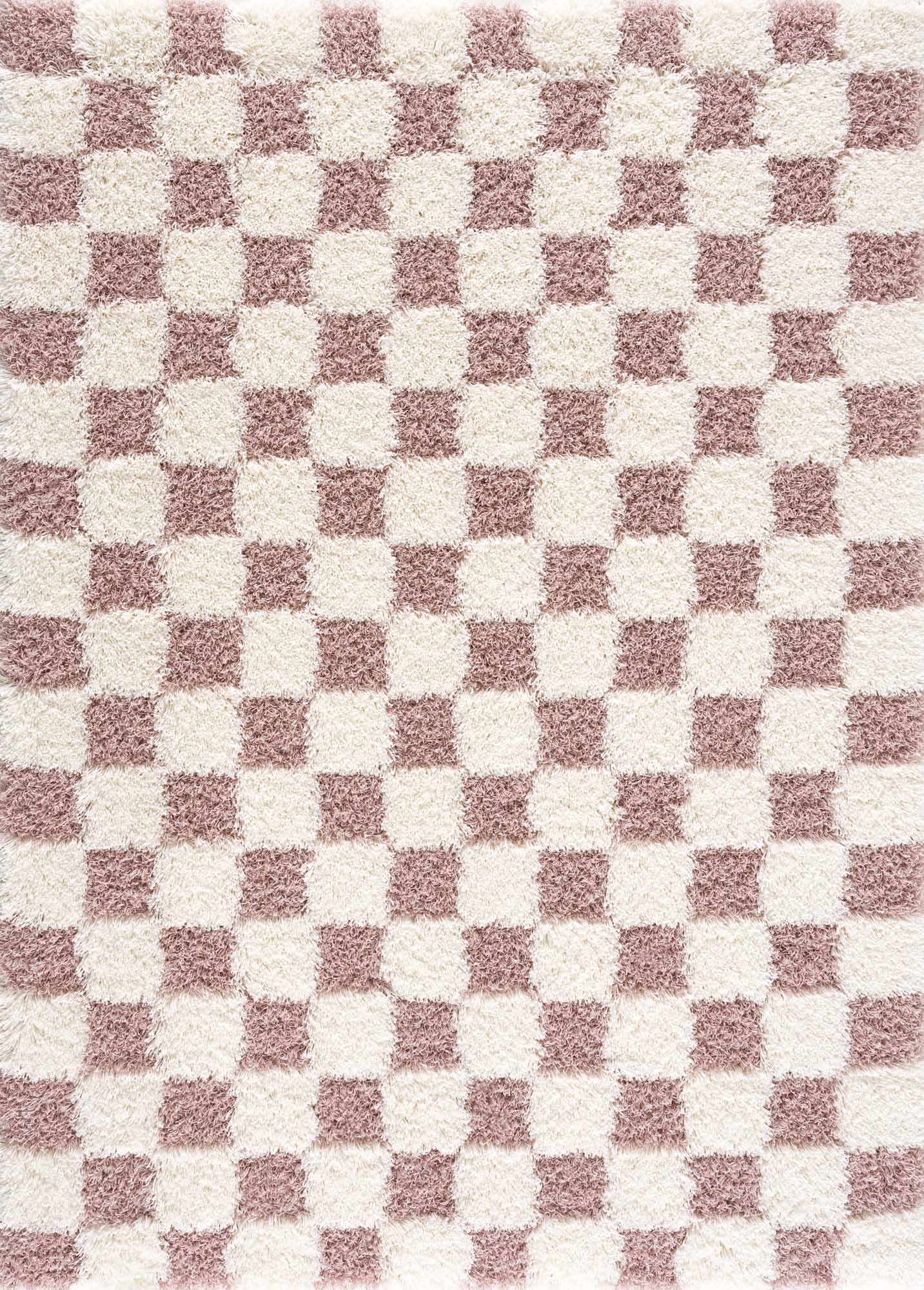 Atira Pink Checkered Area Rug from PriceLows™