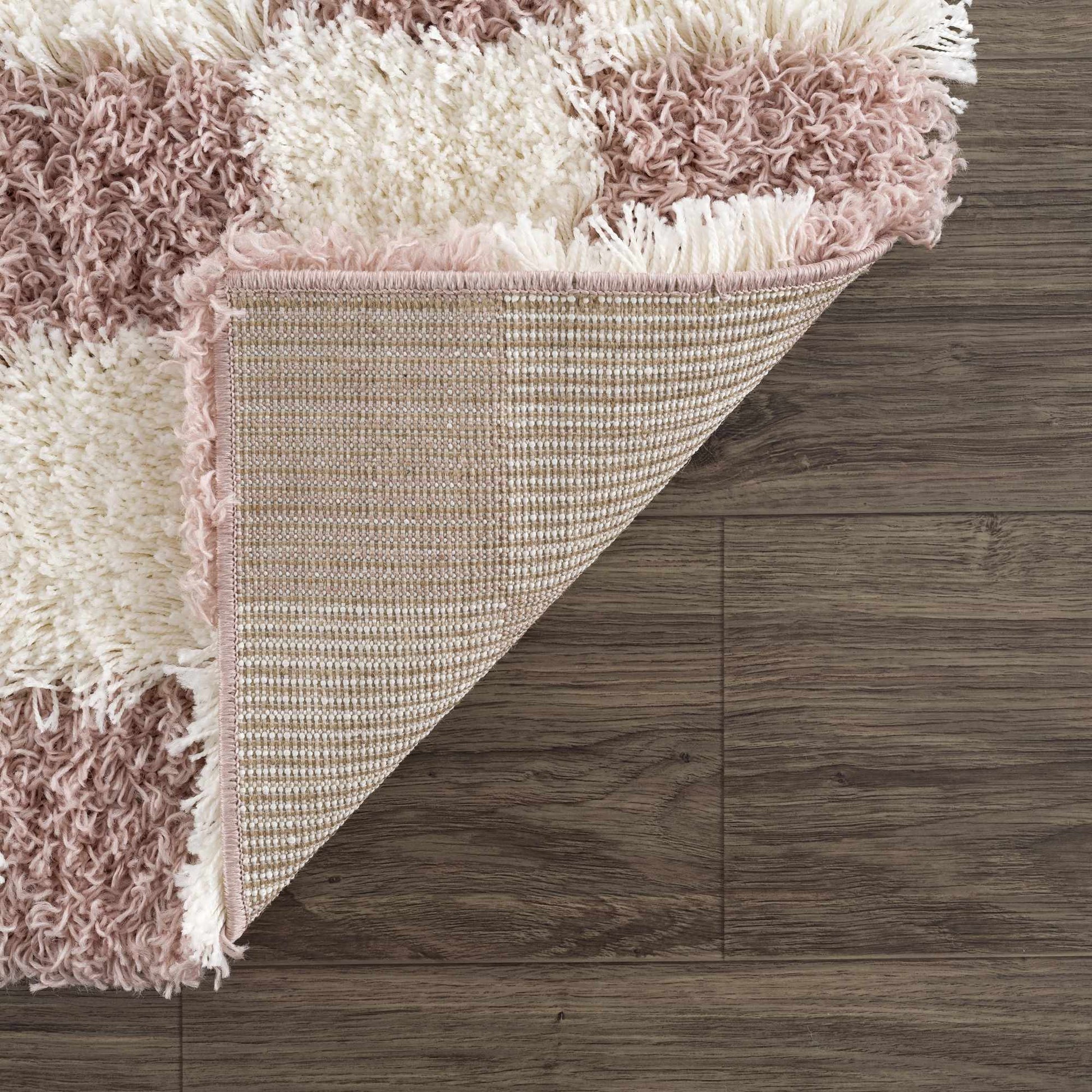 Atira Pink Checkered Area Rug from PriceLows™