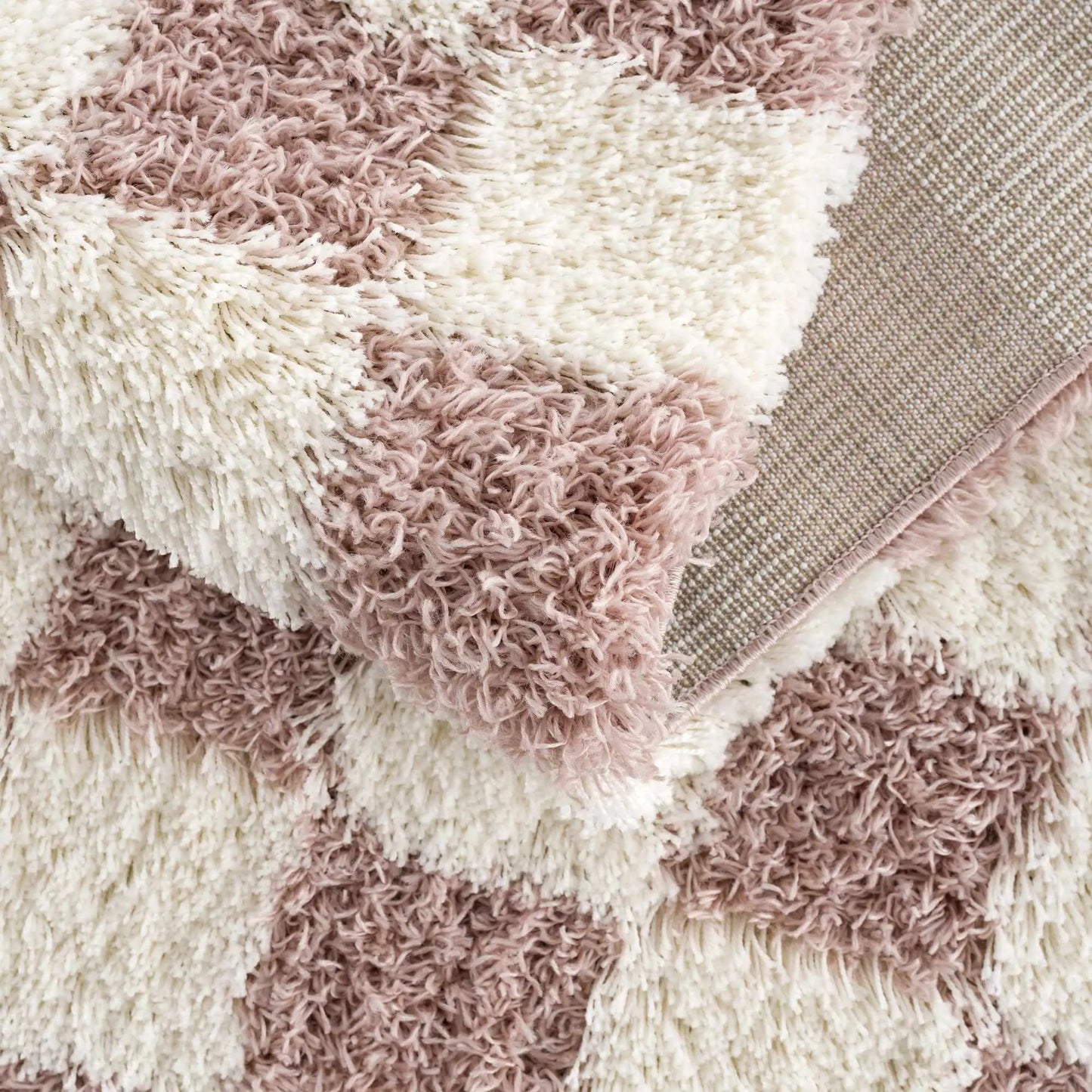 Atira Pink Checkered Area Rug from PriceLows™