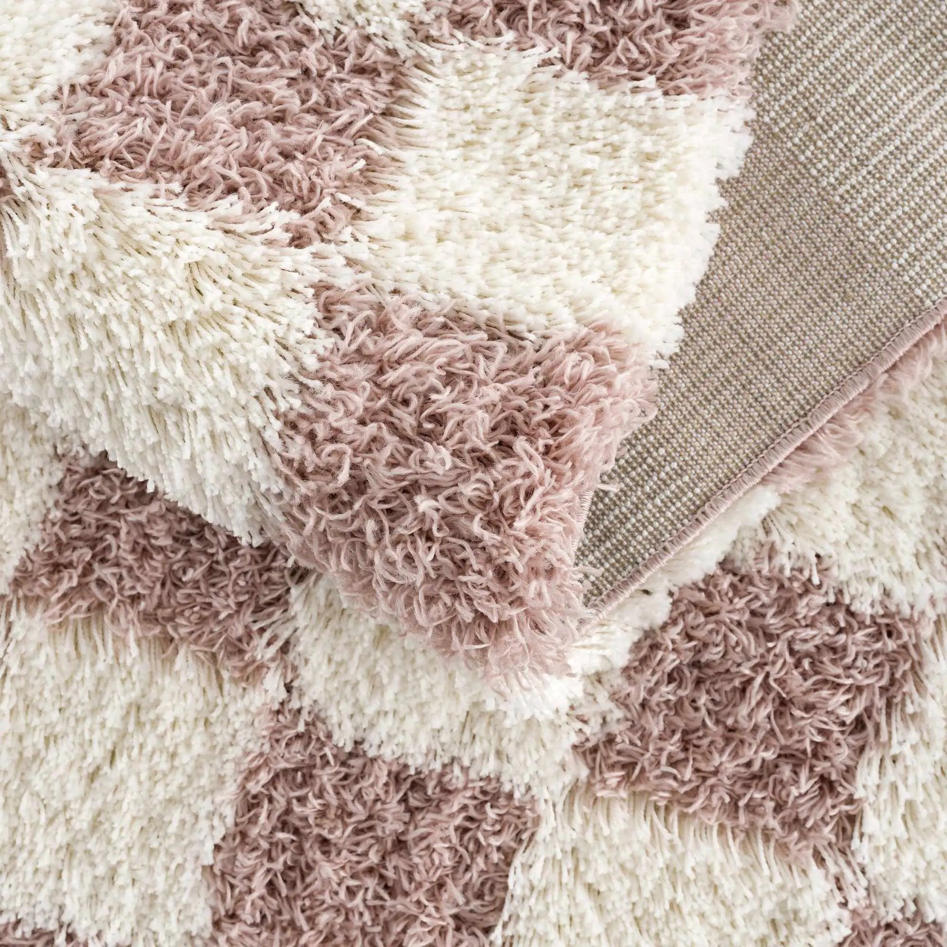 Atira Pink Checkered Area Rug from PriceLows™