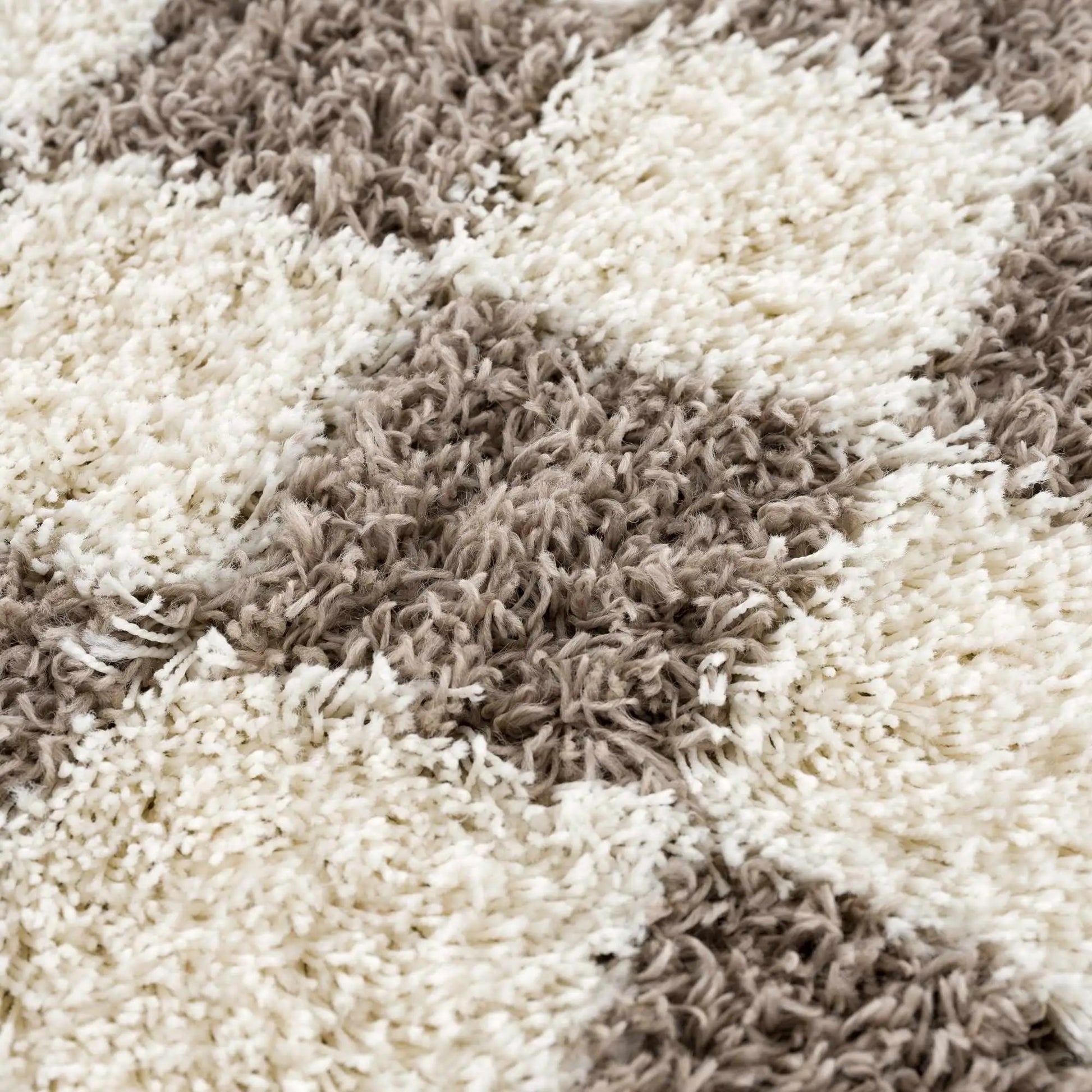 Atira Brown Checkered Area Rug from PriceLows™