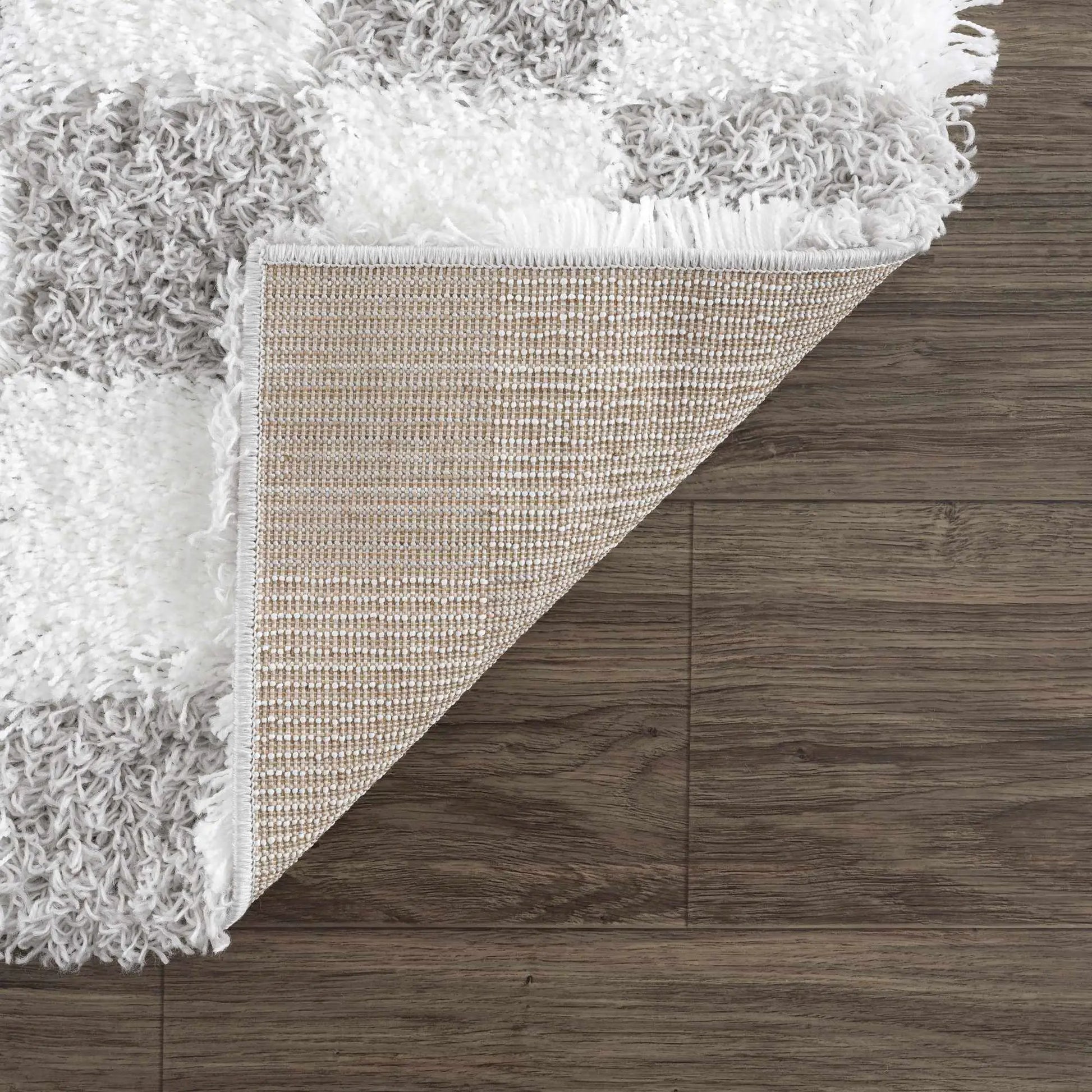Atira Gray Checkered Area Rug from PriceLows™