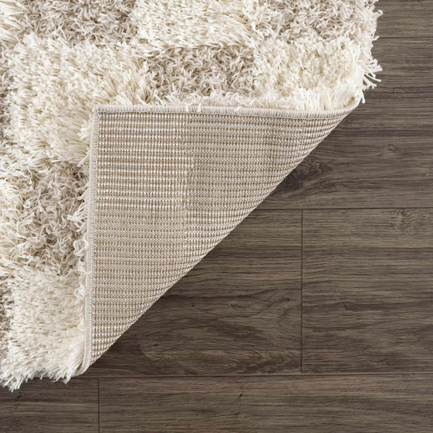 Atira Light Brown Checkered Area Rug from PriceLows™