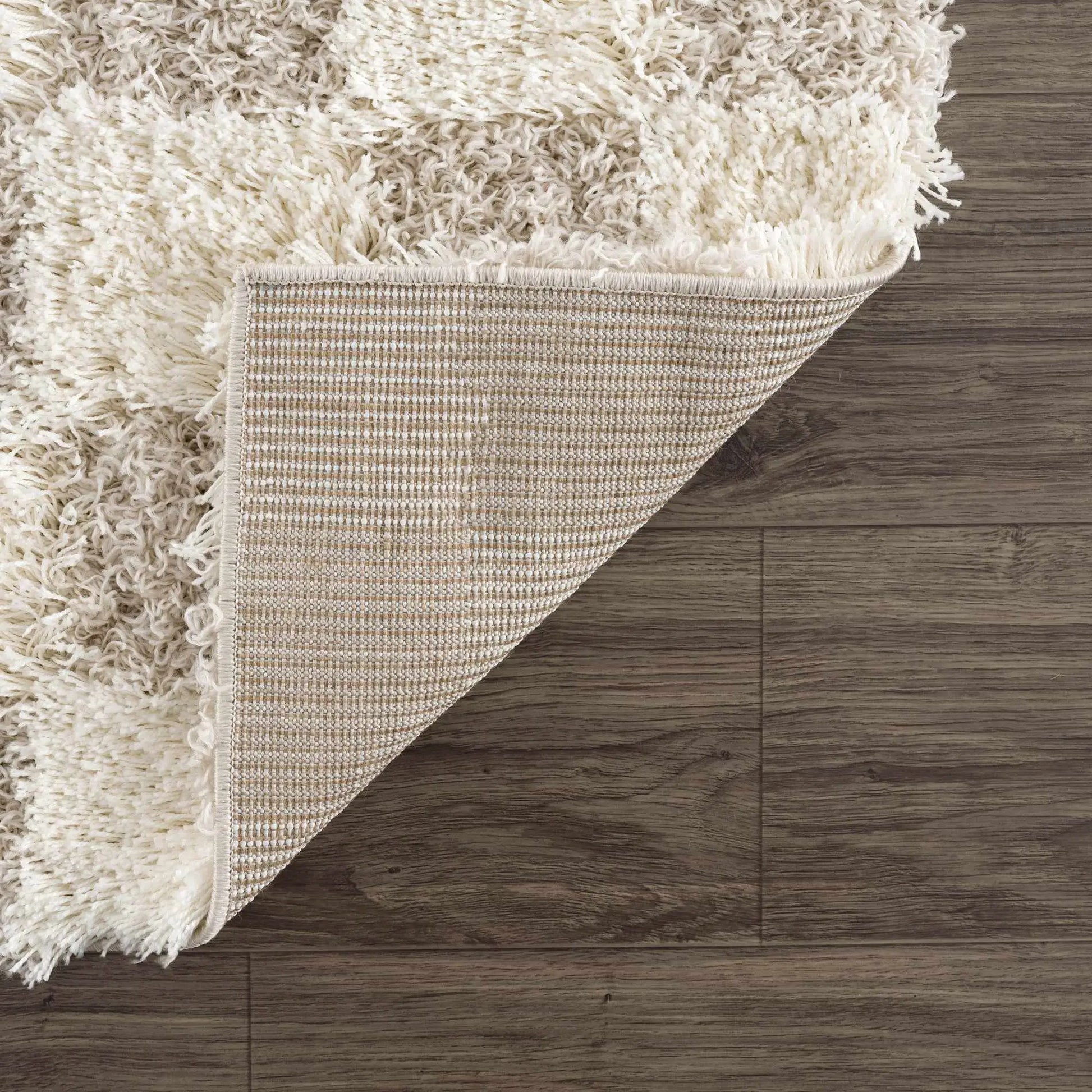 Atira Light Brown Checkered Area Rug from PriceLows™
