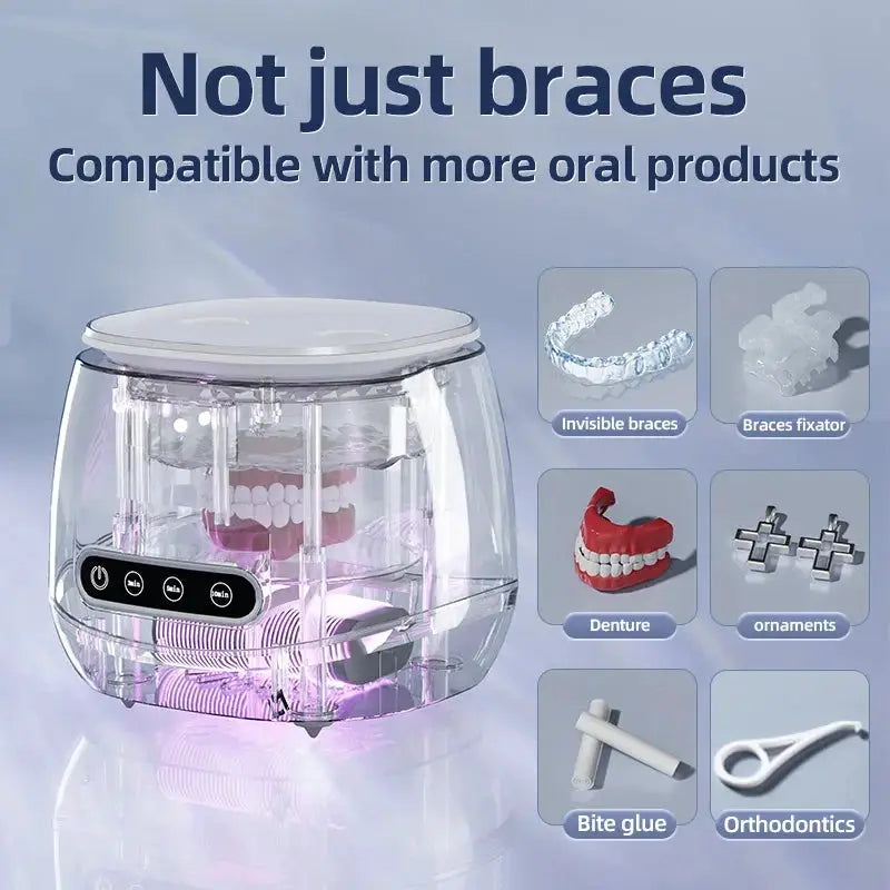 Ultrasonic Denture Cleaner | 48kHz UV Sanitizer | PriceLows™