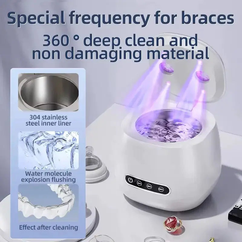 Ultrasonic Denture Cleaner | 48kHz UV Sanitizer | PriceLows™