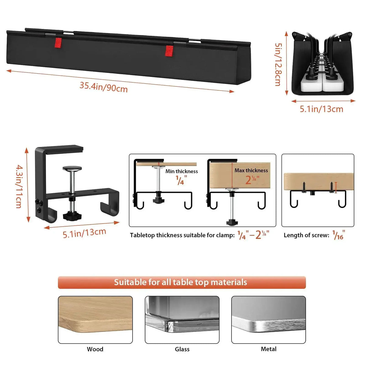 Under Desk Cable Tray | 36 Inch | PriceLows™