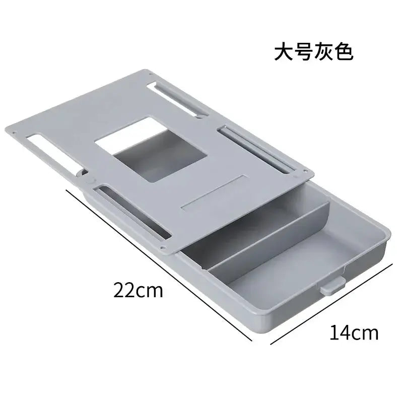 HEYEJET Hidden Drawer Organizer No-Punch Under Desk Stationery Box Paste Small Drawer Tray Under Drawer Storage bak to school from PriceLows™