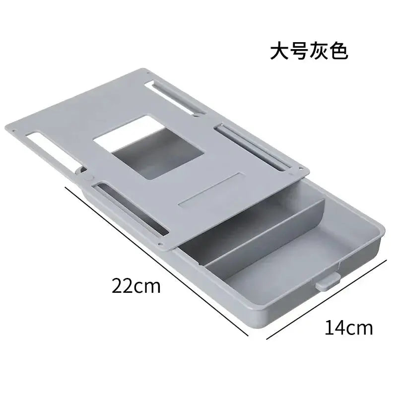 HEYEJET Hidden Drawer Organizer No-Punch Under Desk Stationery Box Paste Small Drawer Tray Under Drawer Storage bak to school from PriceLows™