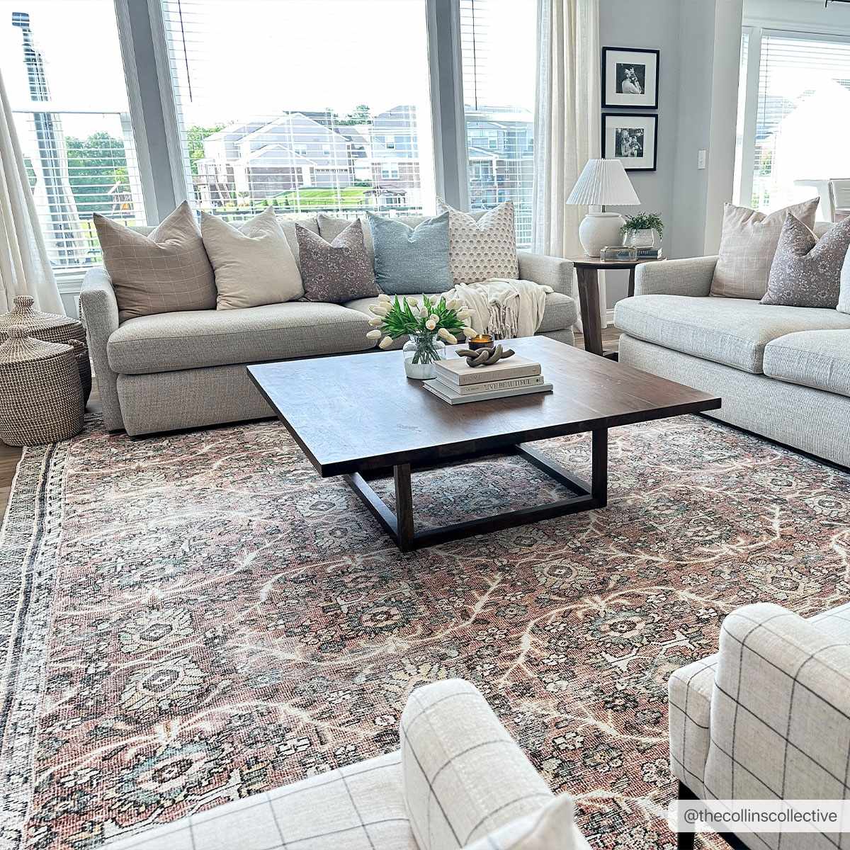 Urpi Rose & Brown Washable Area Rug from PriceLows™