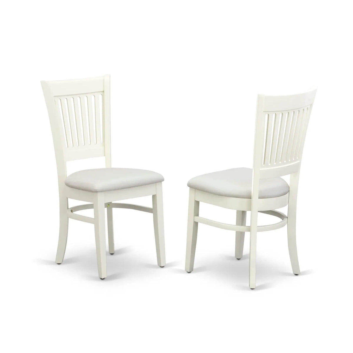 EAST WEST FURNITURE AVVA5-LWH-C 5-Pc Dinette Room Set- 4 Mid Century Dining Chairs | 5-Piece Set | Linen & Fabric | linen white Finish