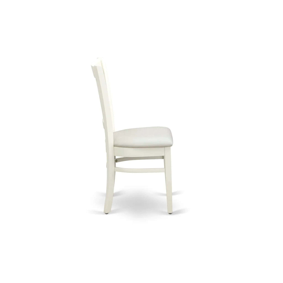 EAST WEST FURNITURE AVVA7-LWH-C 7-Piece Dining Table Set- 6 Dining Chairs with Linen | 7-Piece Set | Linen & Fabric | linen white Finish