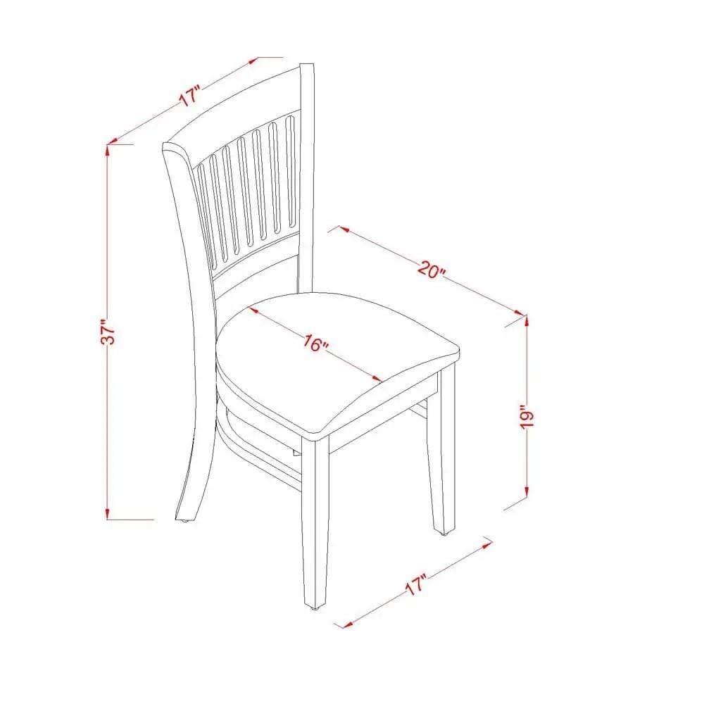 EAST WEST FURNITURE AVVA7-LWH-C 7-Piece Dining Table Set- 6 Dining Chairs with Linen | 7-Piece Set | Linen & Fabric | linen white Finish