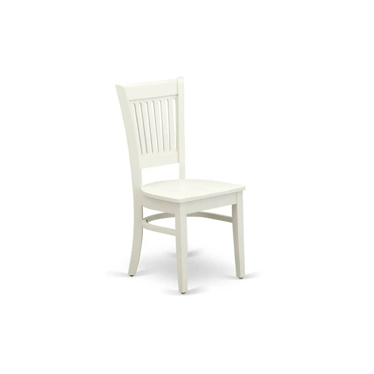 EAST WEST FURNITURE ANVA5-LWH-W 5-Piece Kitchen Dining Set- 4 Wooden Chairs and | 5-Piece Set | Solid Wood & Linen | Wooden Seat and Slatted Chair Back (linen white Finish)