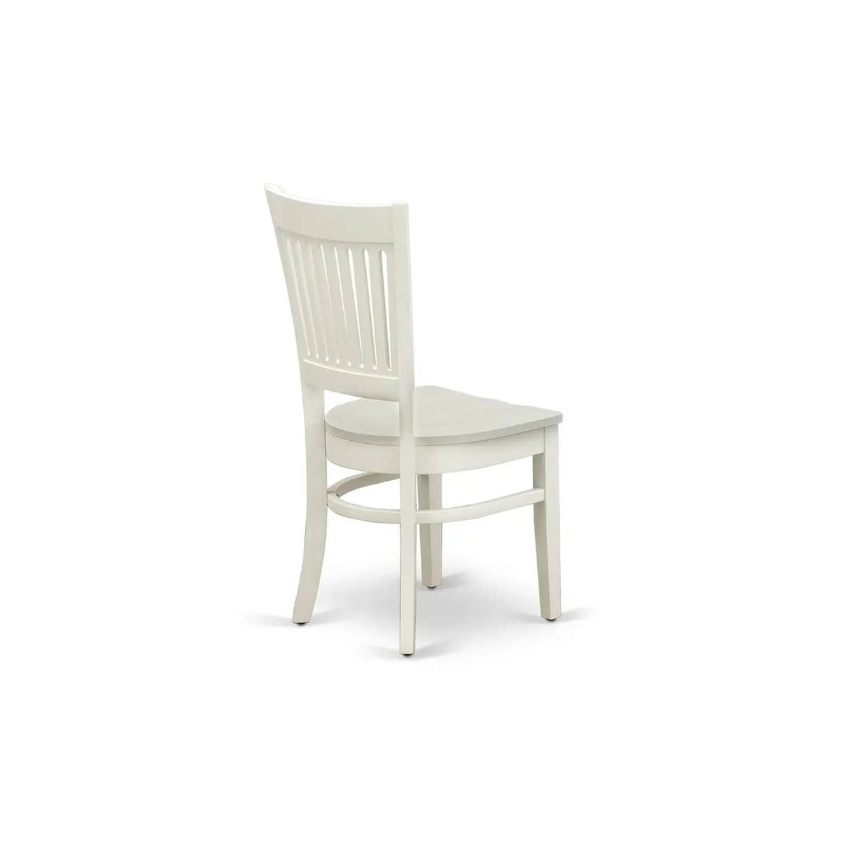 EAST WEST FURNITURE AMVA3-LWH-W 3-Pc Dining Room Table Set- 2 Dining Room Chair and | 3-Piece Set | Solid Wood & Linen | Wooden Seat and Slatted Chair Back (linen white Finish)